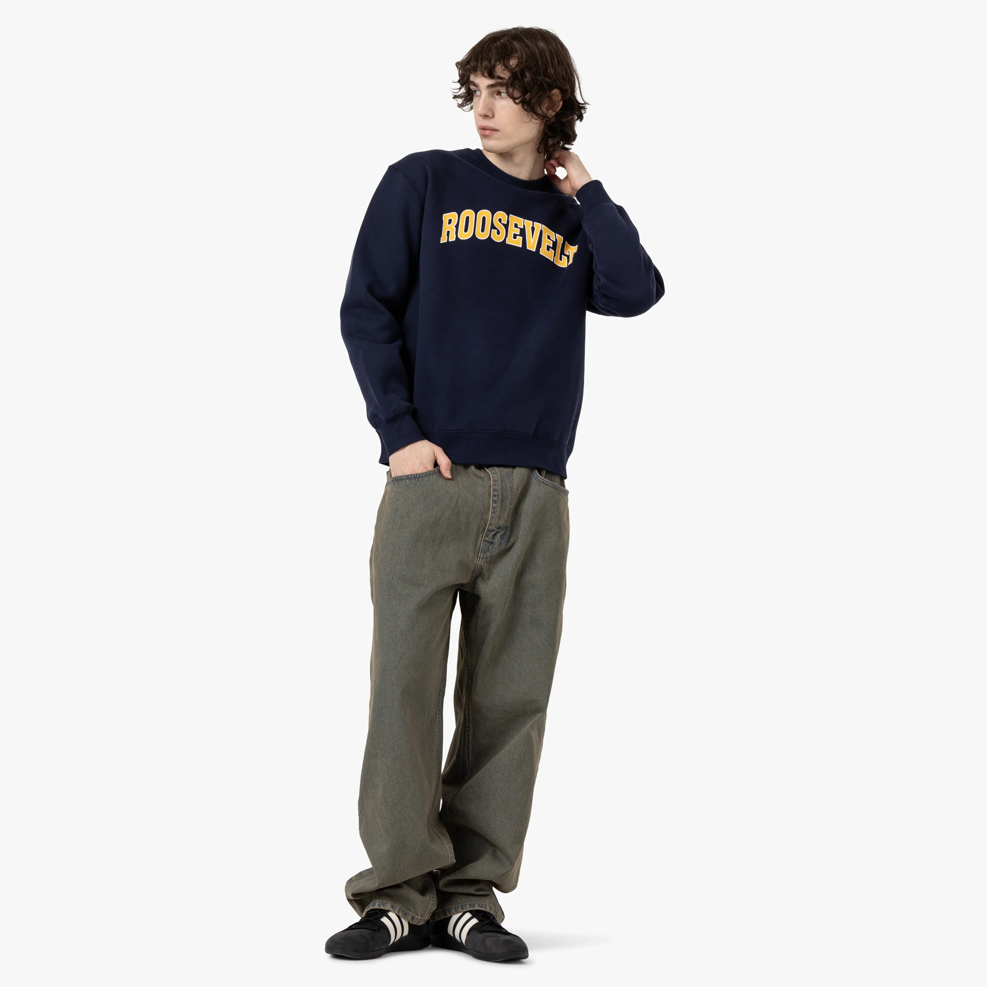Metalwood Roosevelt Crewneck Sweatshirt / Navy - Image 6