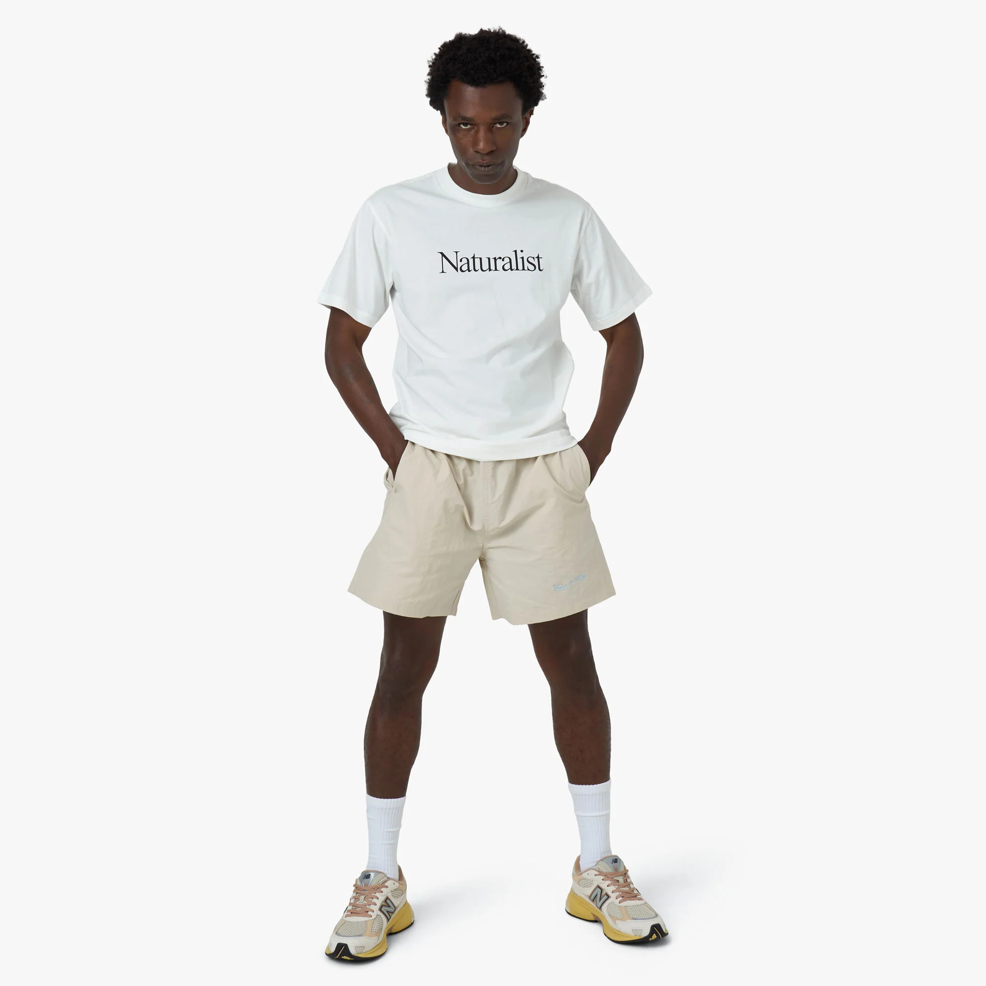 Museum Of Peace & Quiet Woodmark Nylon Shorts / Bone - Image 6