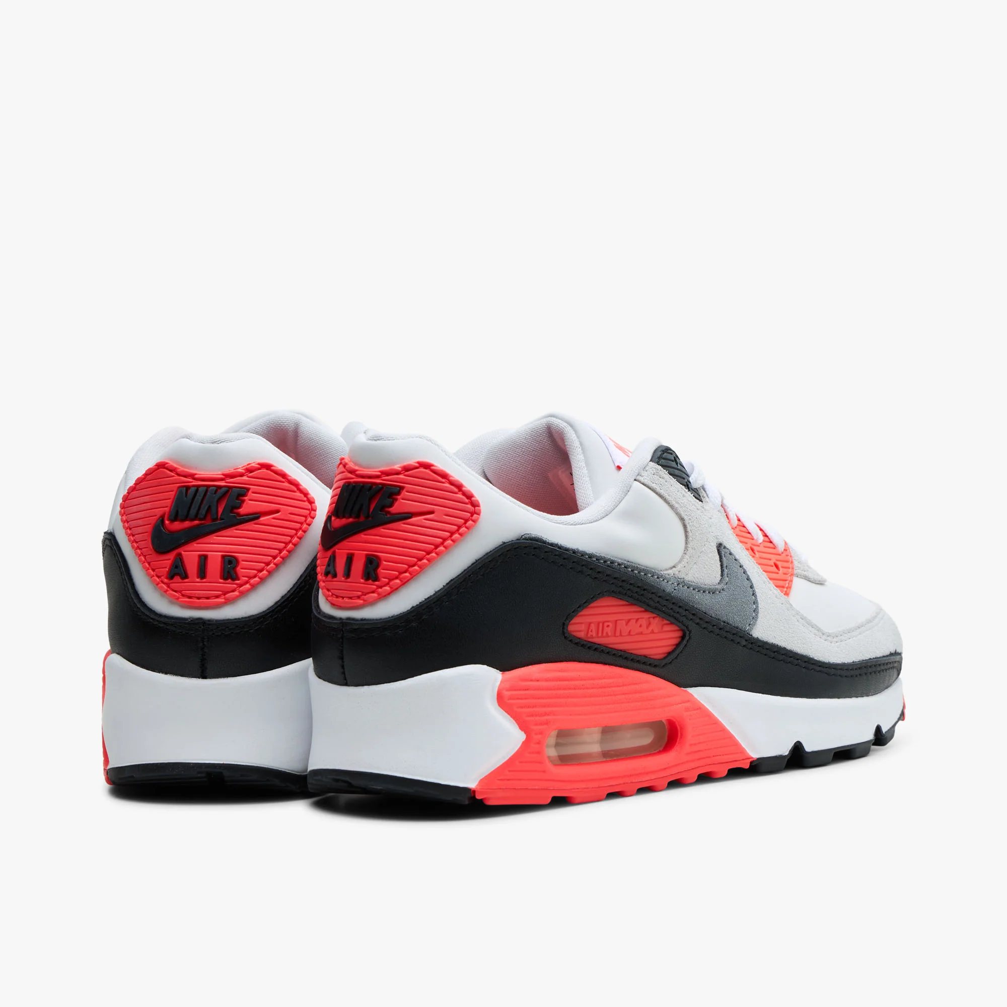 Nike Air Max 90 Infrared 3M White / Particle Grey - Light Smoke Grey - Image 4