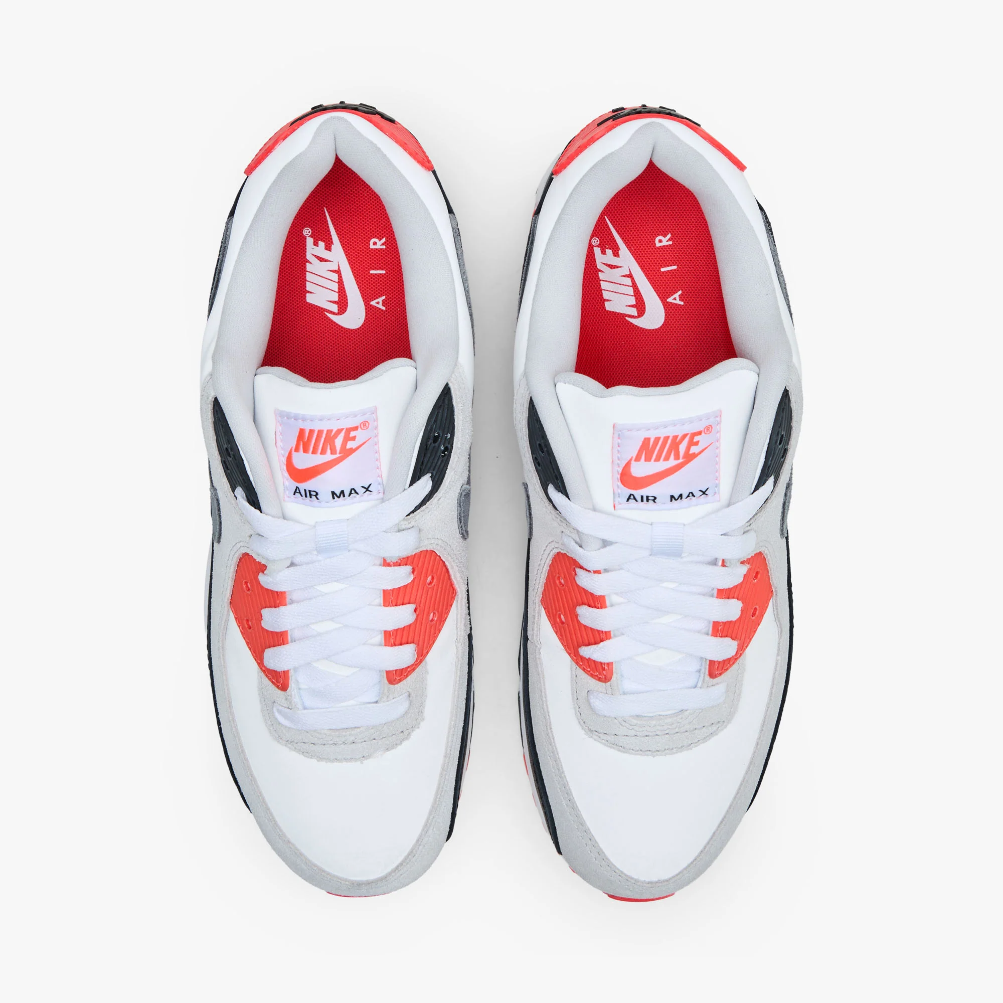 Nike Air Max 90 Infrared 3M White / Particle Grey - Light Smoke Grey - Image 5