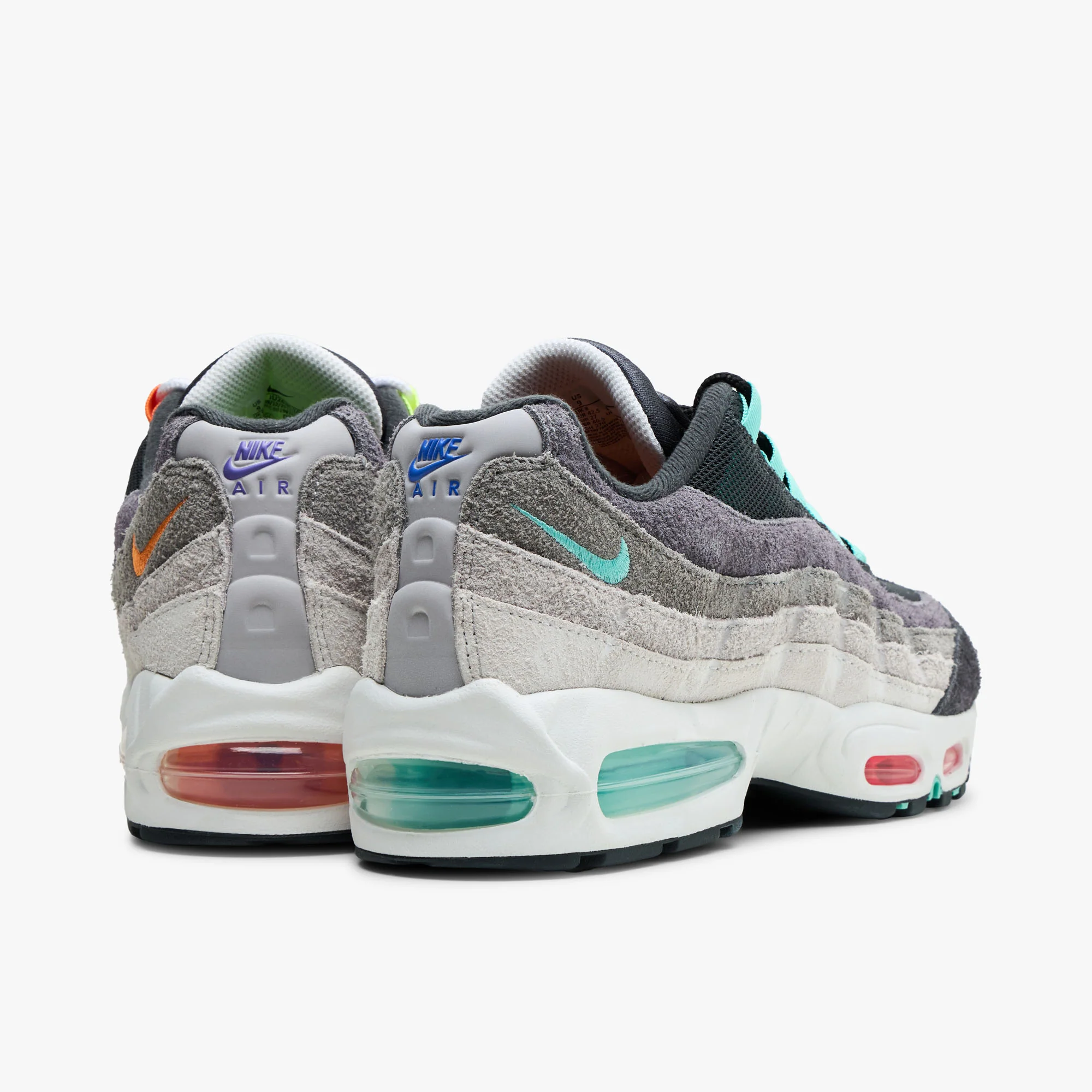 Nike Air Max 95 Big Bubble PRM Hyper Turquoise / Volt - Solar Red - Image 3