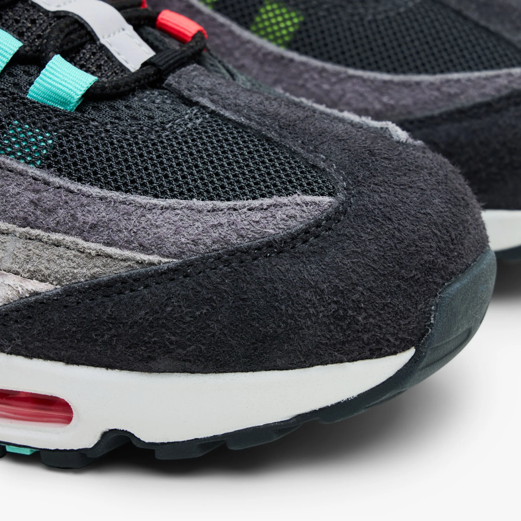 Nike Air Max 95 Big Bubble PRM Hyper Turquoise / Volt - Solar Red - Image 5