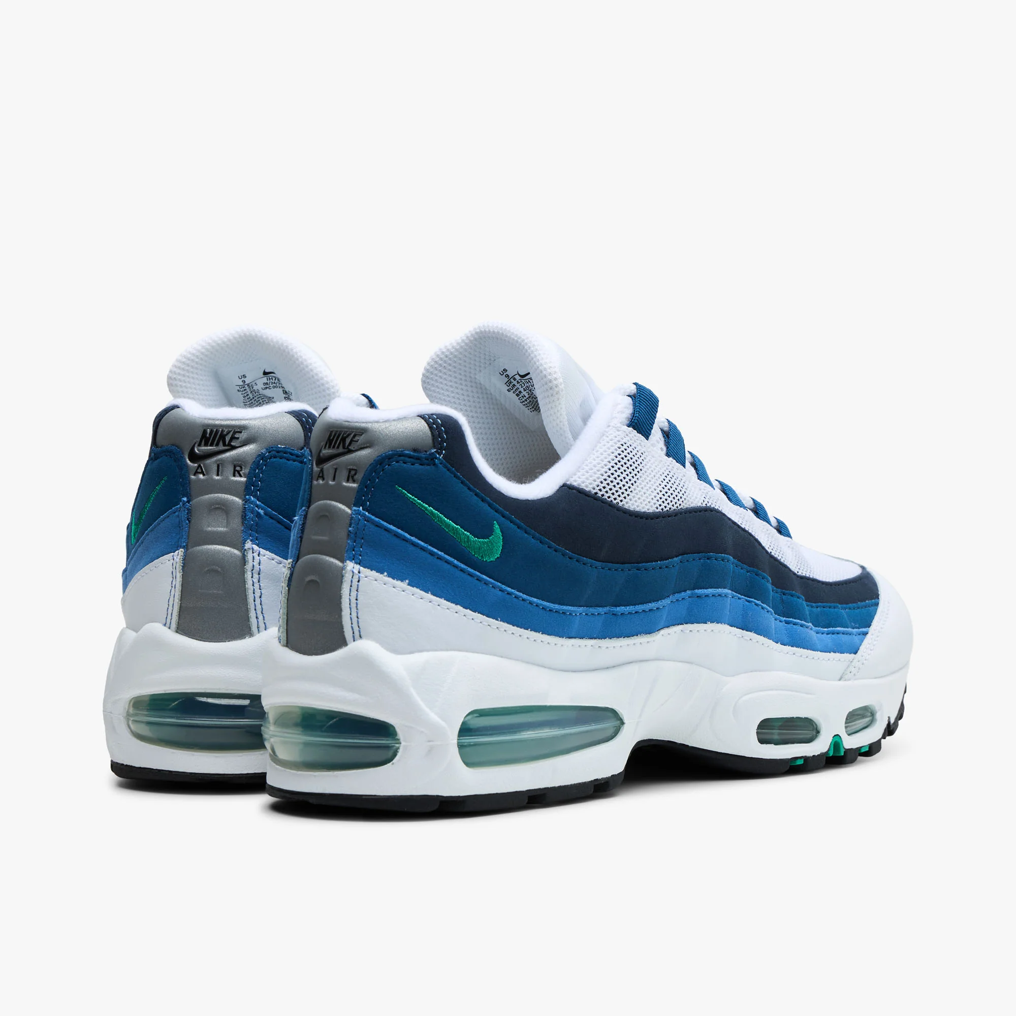 Nike Air Max 95 OG White / Emerald Green - Lake Blue - Image 3