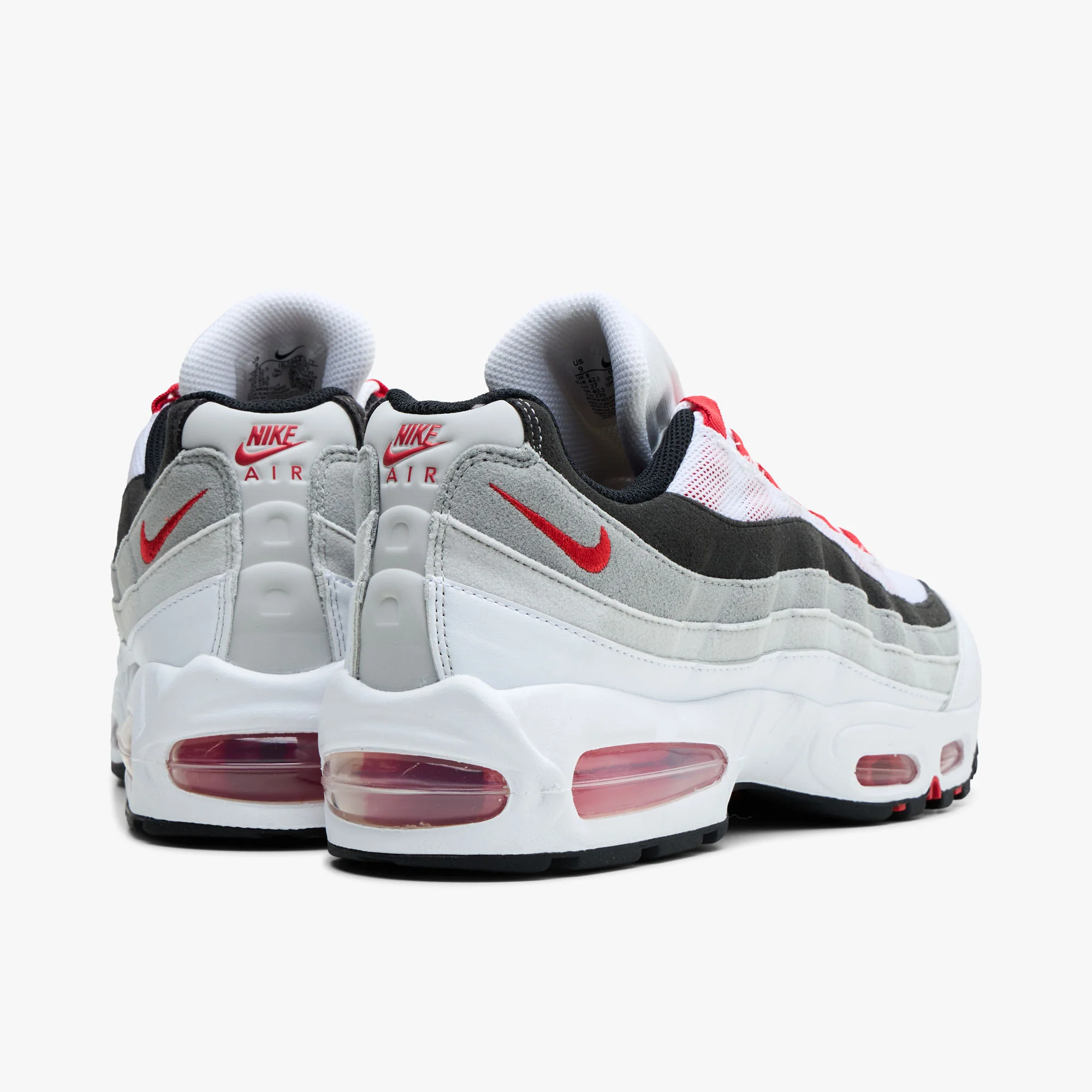 Nike Air Max 95 White / Comet Red - Neutral Grey - Image 3