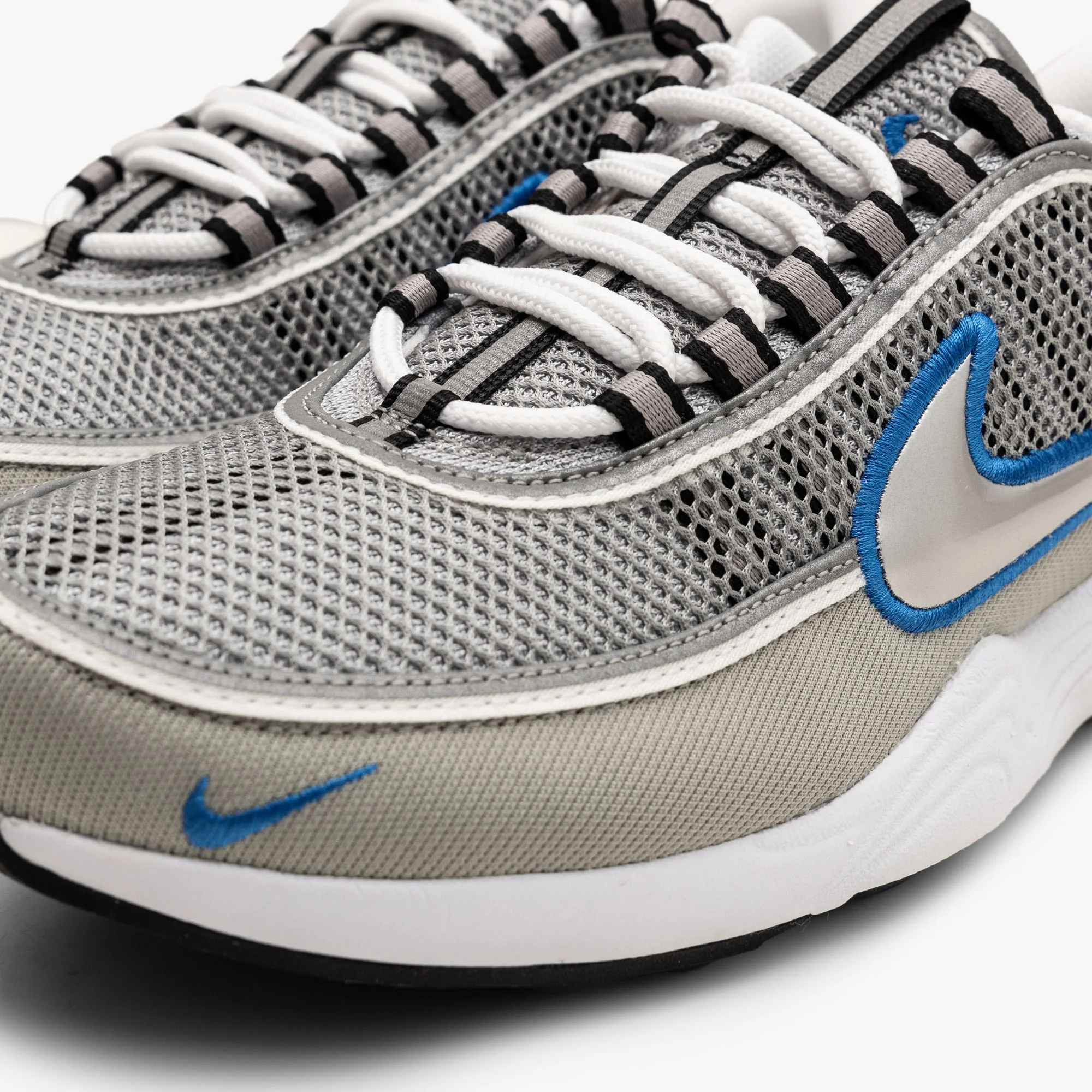 Nike Air Zoom Spiridon SP Metallic Silver / Signal Blue - Image 6