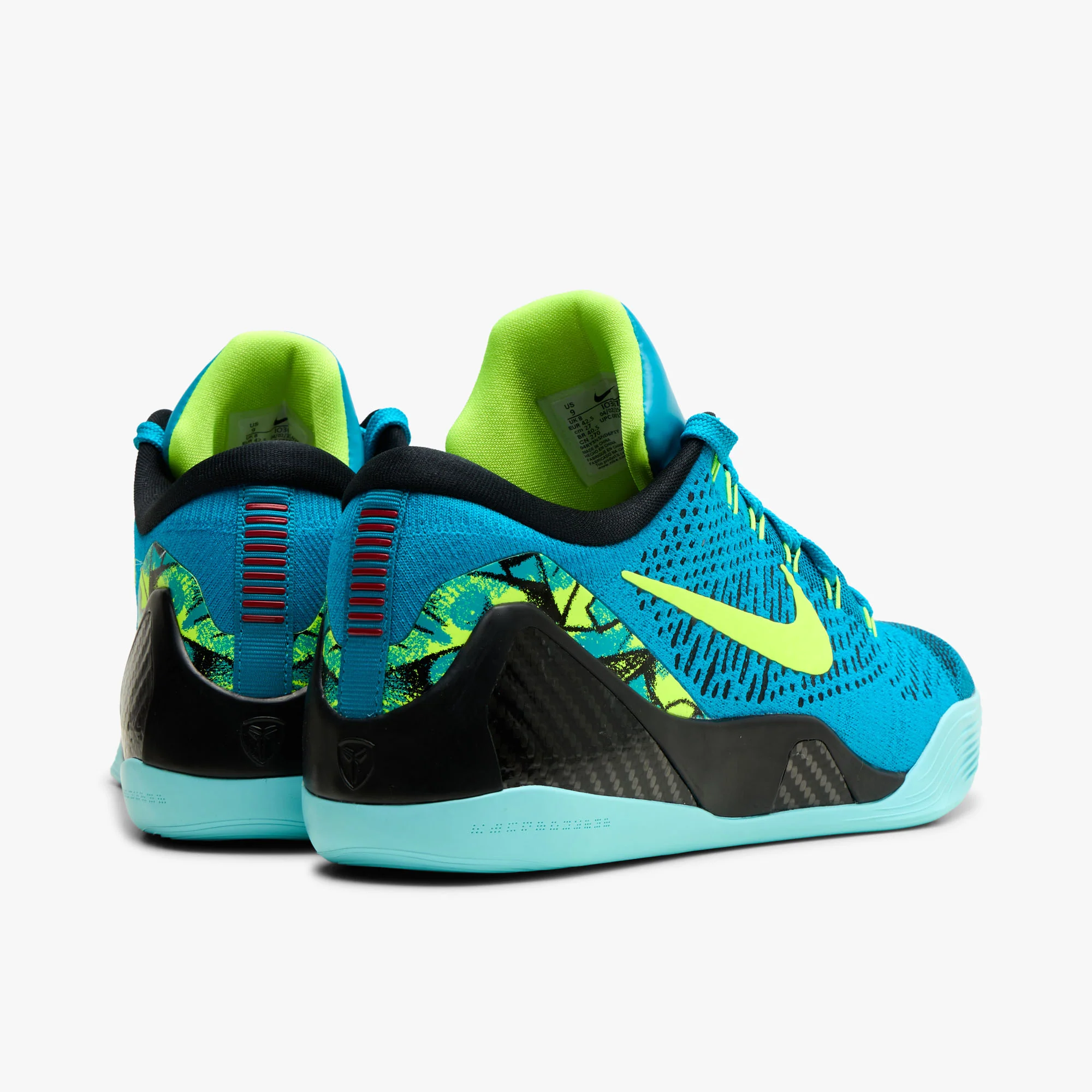 Nike Kobe IX Elite Low Protro Neo Turquoise / Volt - Image 4
