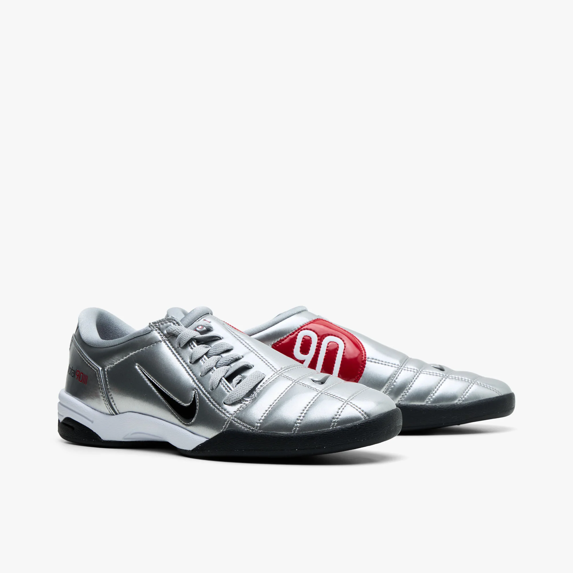 Nike Total 90 SP Metallic Silver / Black - University Red - Image 2