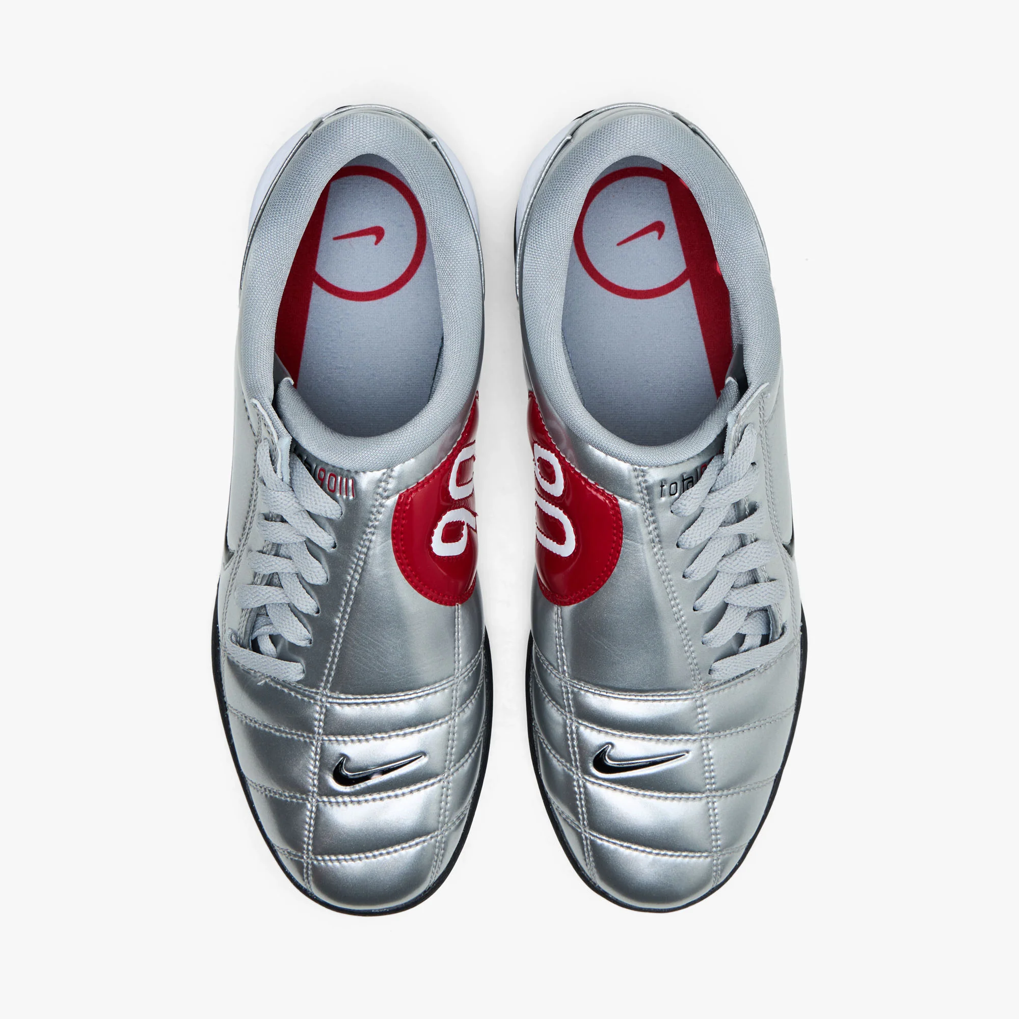 Nike Total 90 SP Metallic Silver / Black - University Red - Image 4