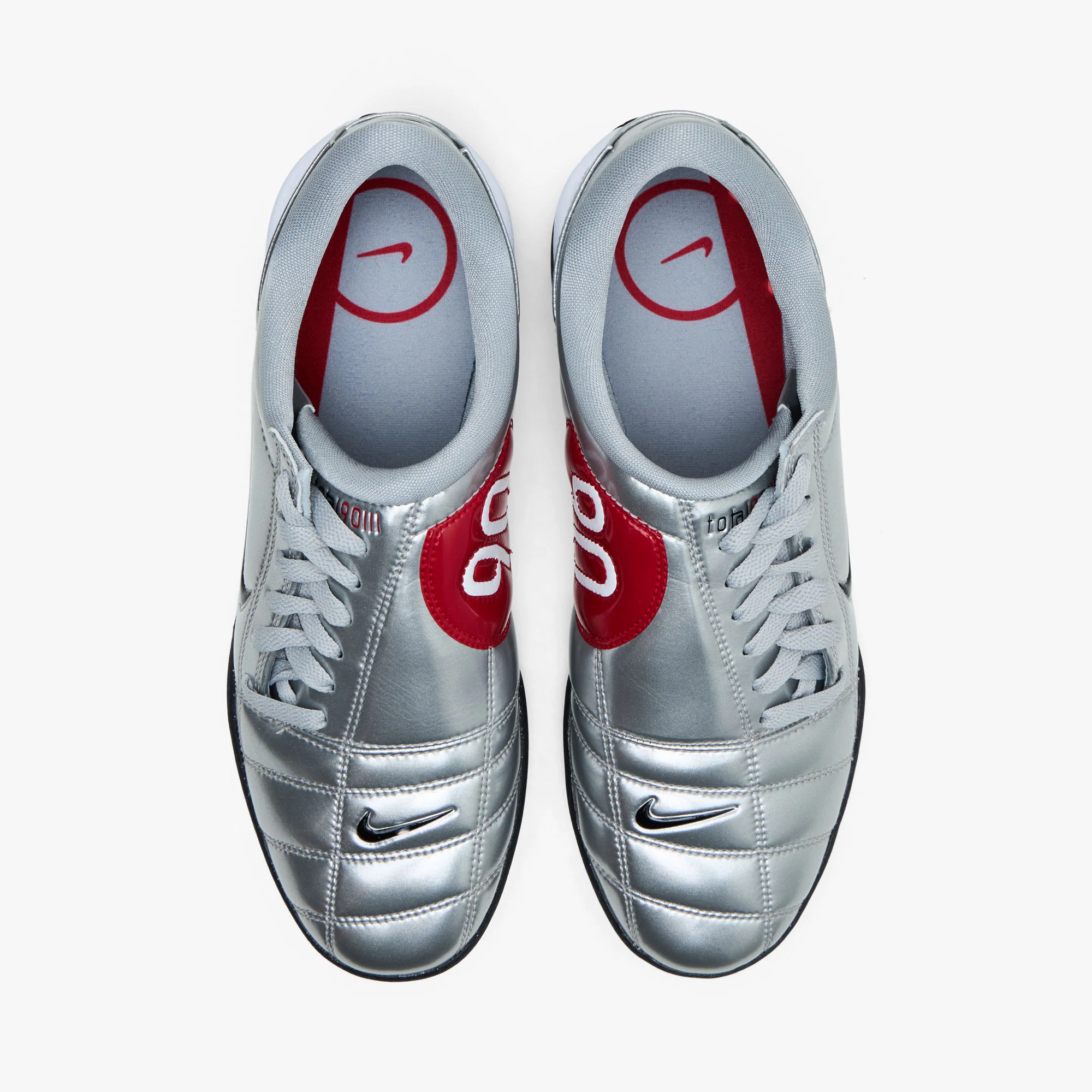 Nike Women's Total 90 Metallic Silver / Black - University Red - Image 4