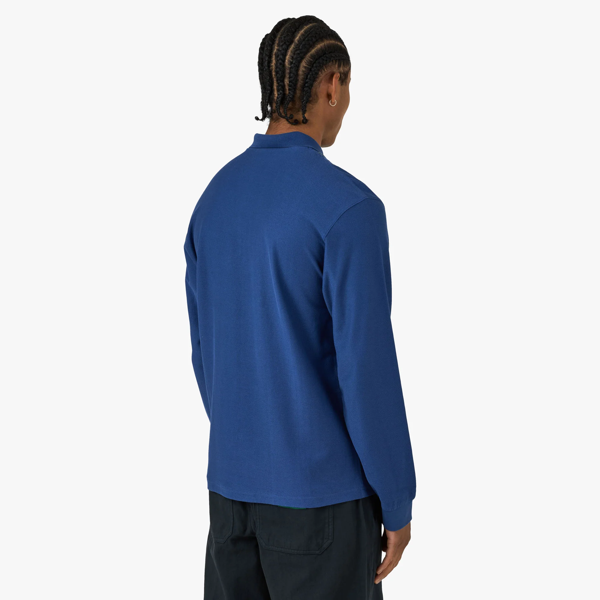 Palmes Lace Longsleeve Zip Polo Blue - Image 3