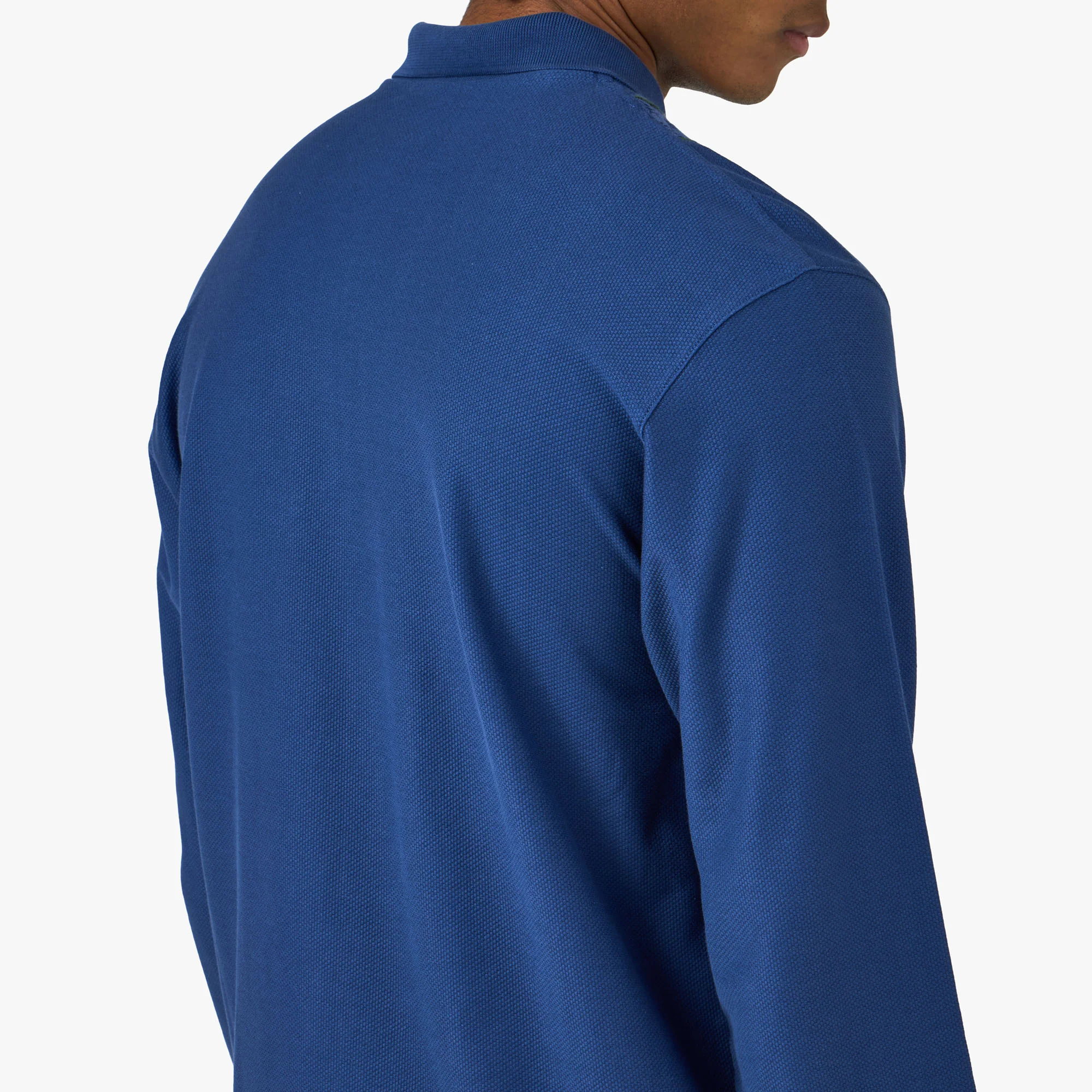Palmes Lace Longsleeve Zip Polo Blue - Image 5