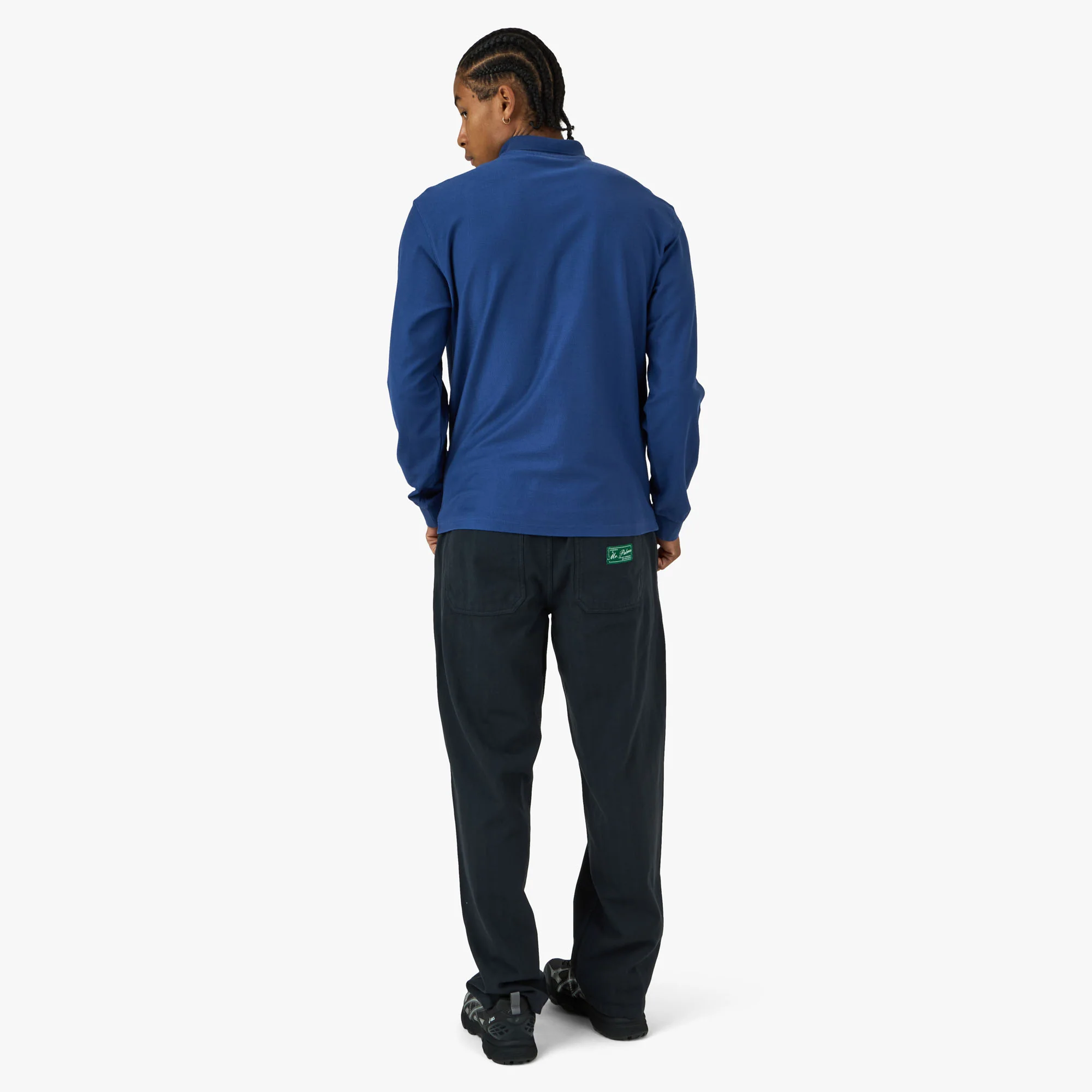 Palmes Lace Longsleeve Zip Polo Blue - Image 7