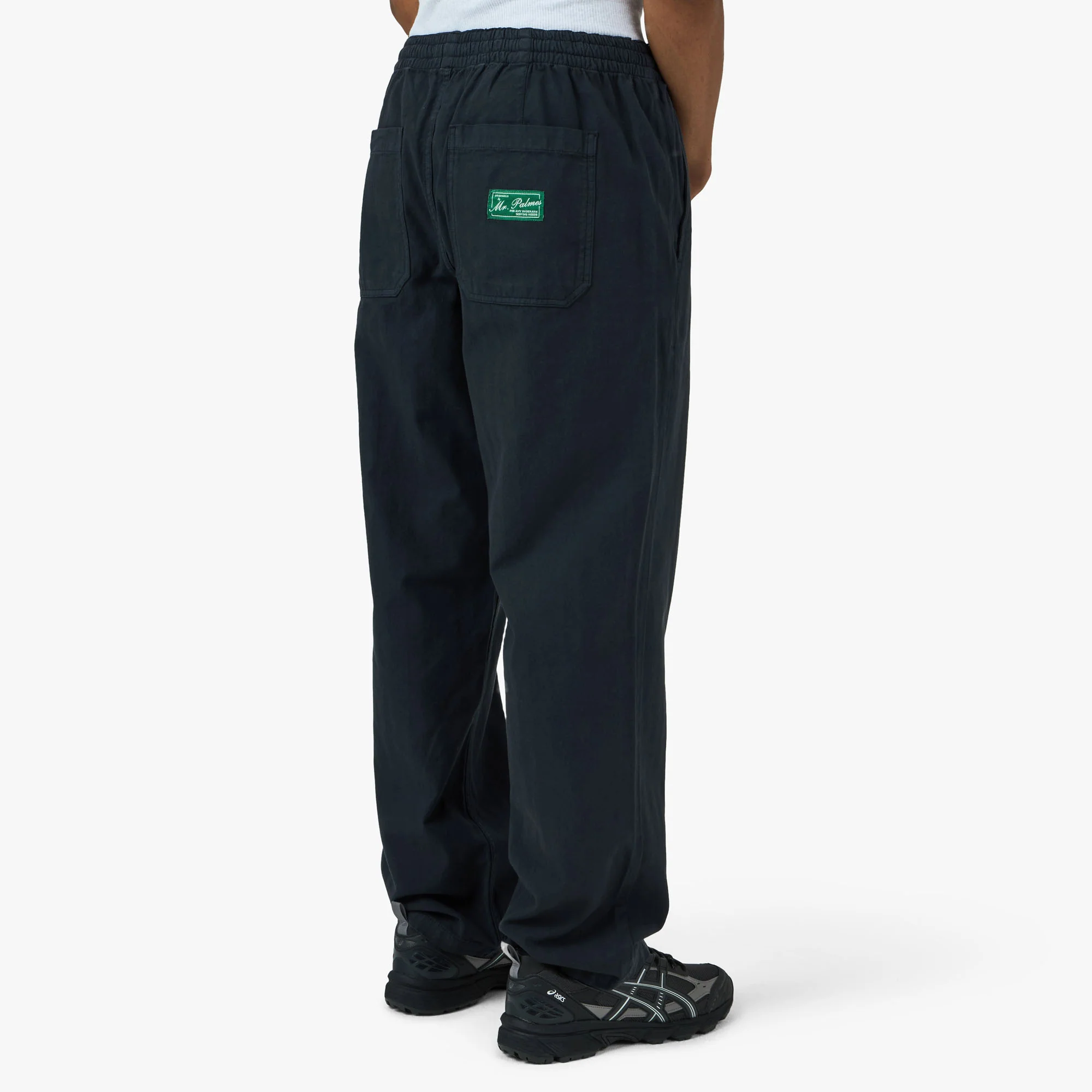 Palmes Lucien Herringbone Trousers Black - Image 3