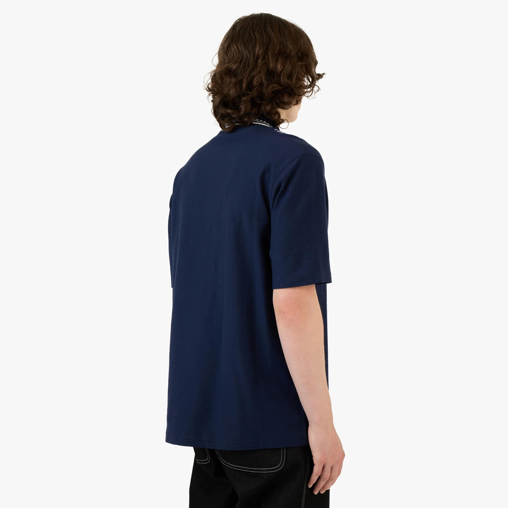 Palmes Panel Zip Polo / Navy - Image 3