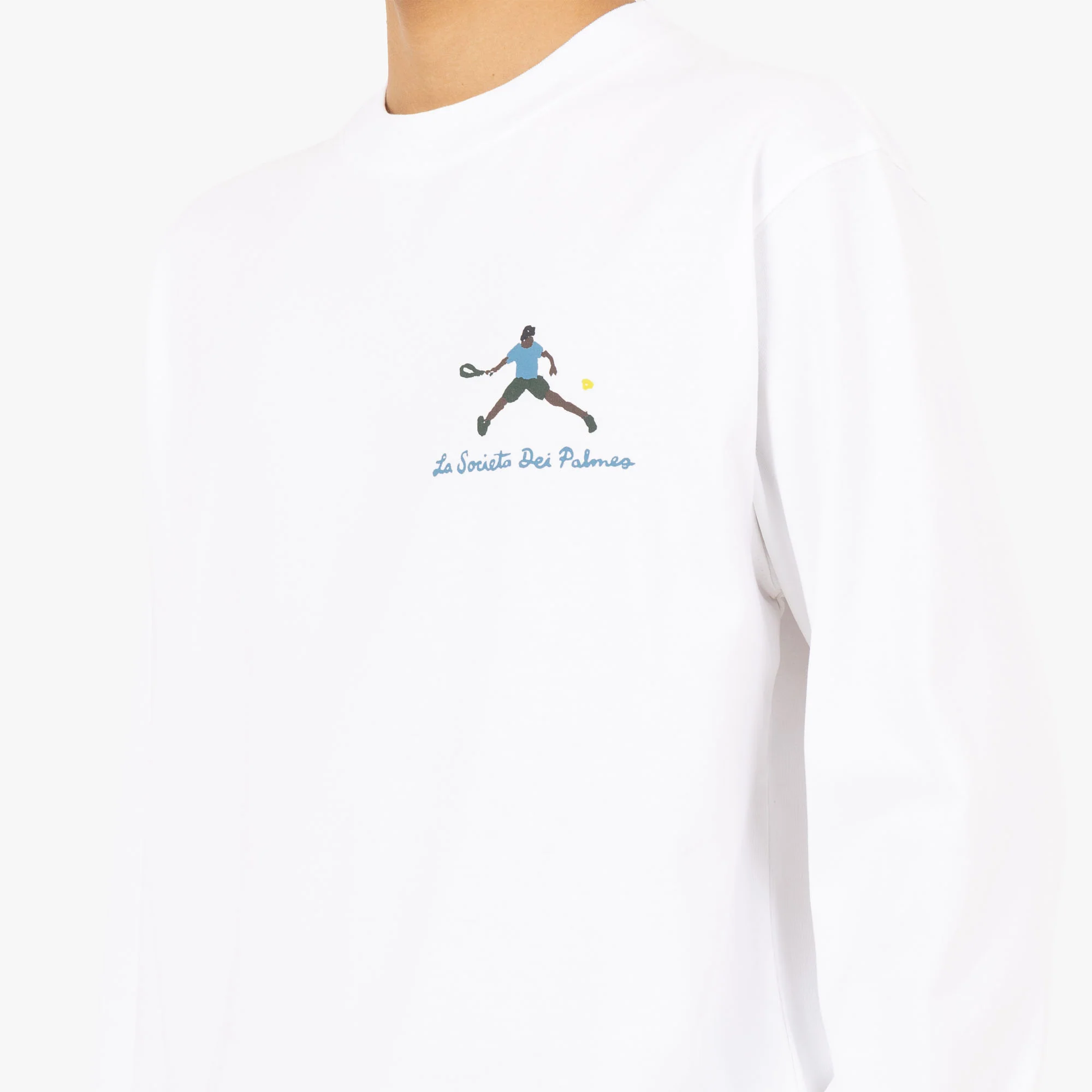 Palmes Society LS T-Shirt / White - Image 5