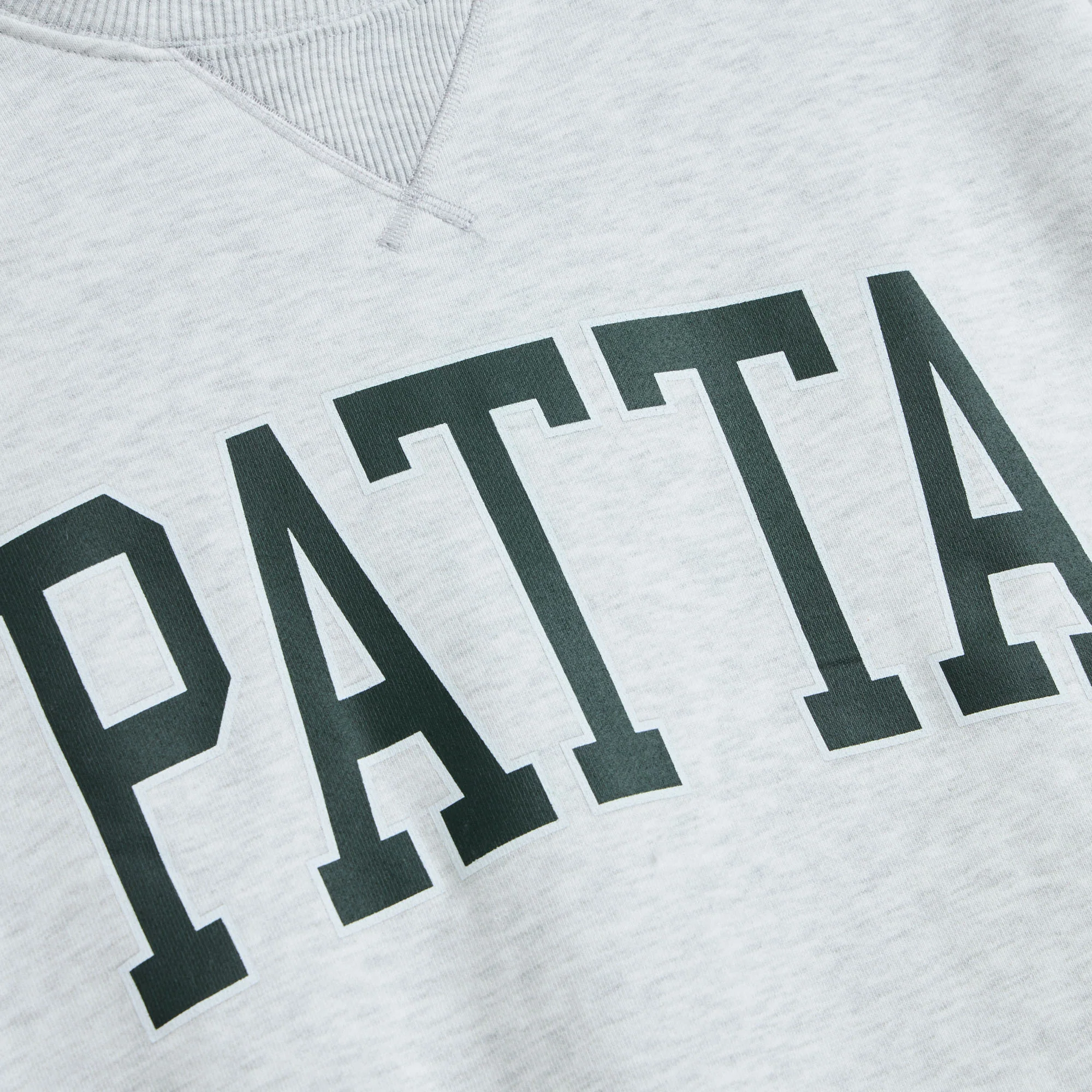 Patta Arc Logo Crewneck Sweater / Light Melange Grey - Image 10