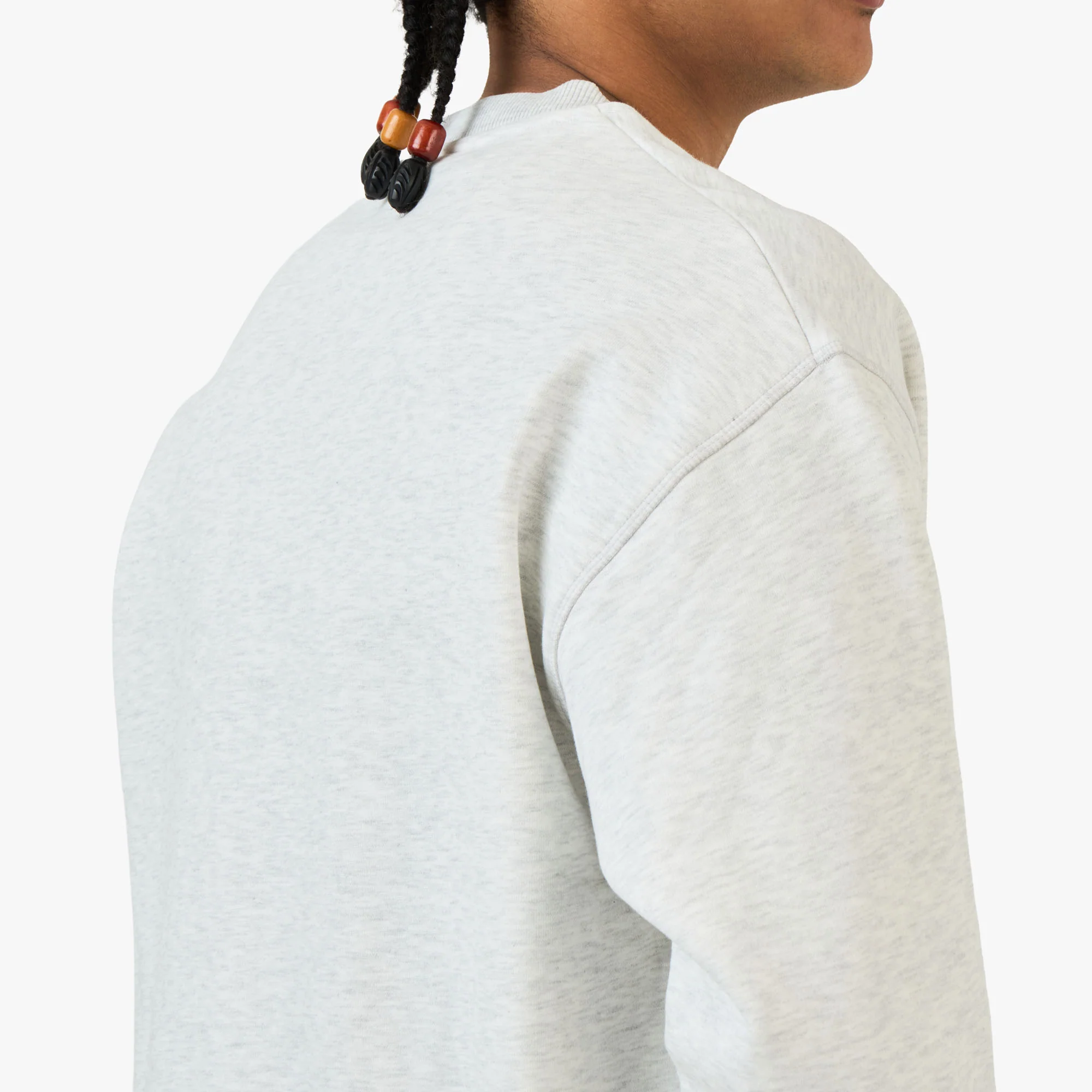 Patta Arc Logo Crewneck Sweater / Light Melange Grey - Image 5