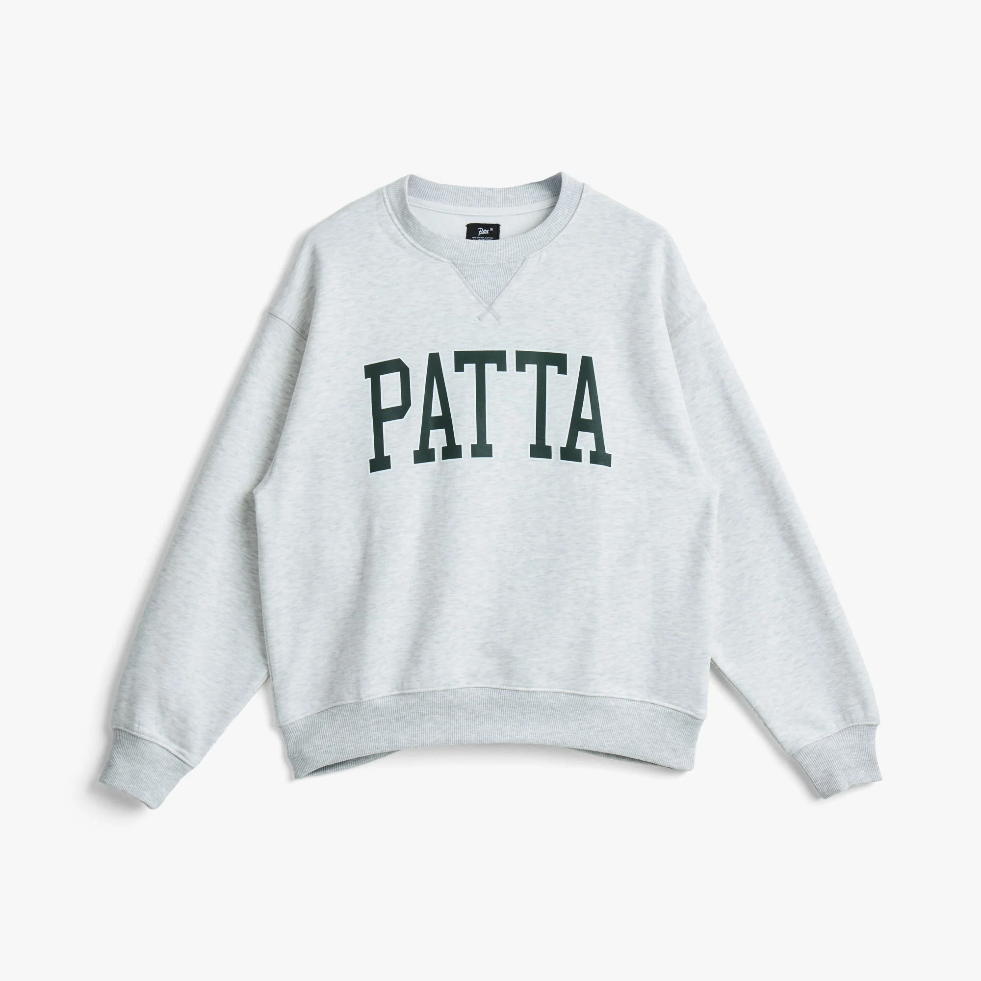 Patta Arc Logo Crewneck Sweater / Light Melange Grey - Image 7
