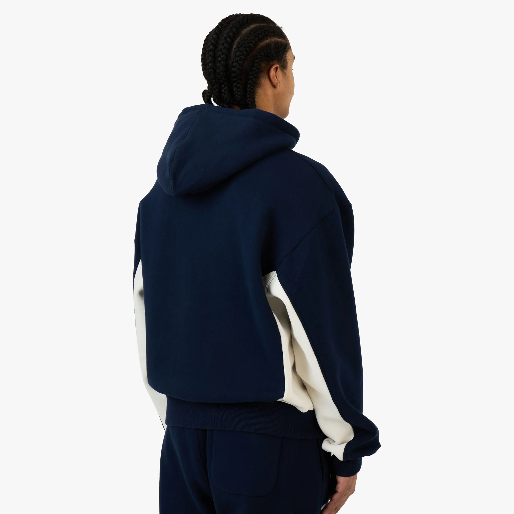 Patta Chenille Logo Hooded Sweater / Navy - Image 3