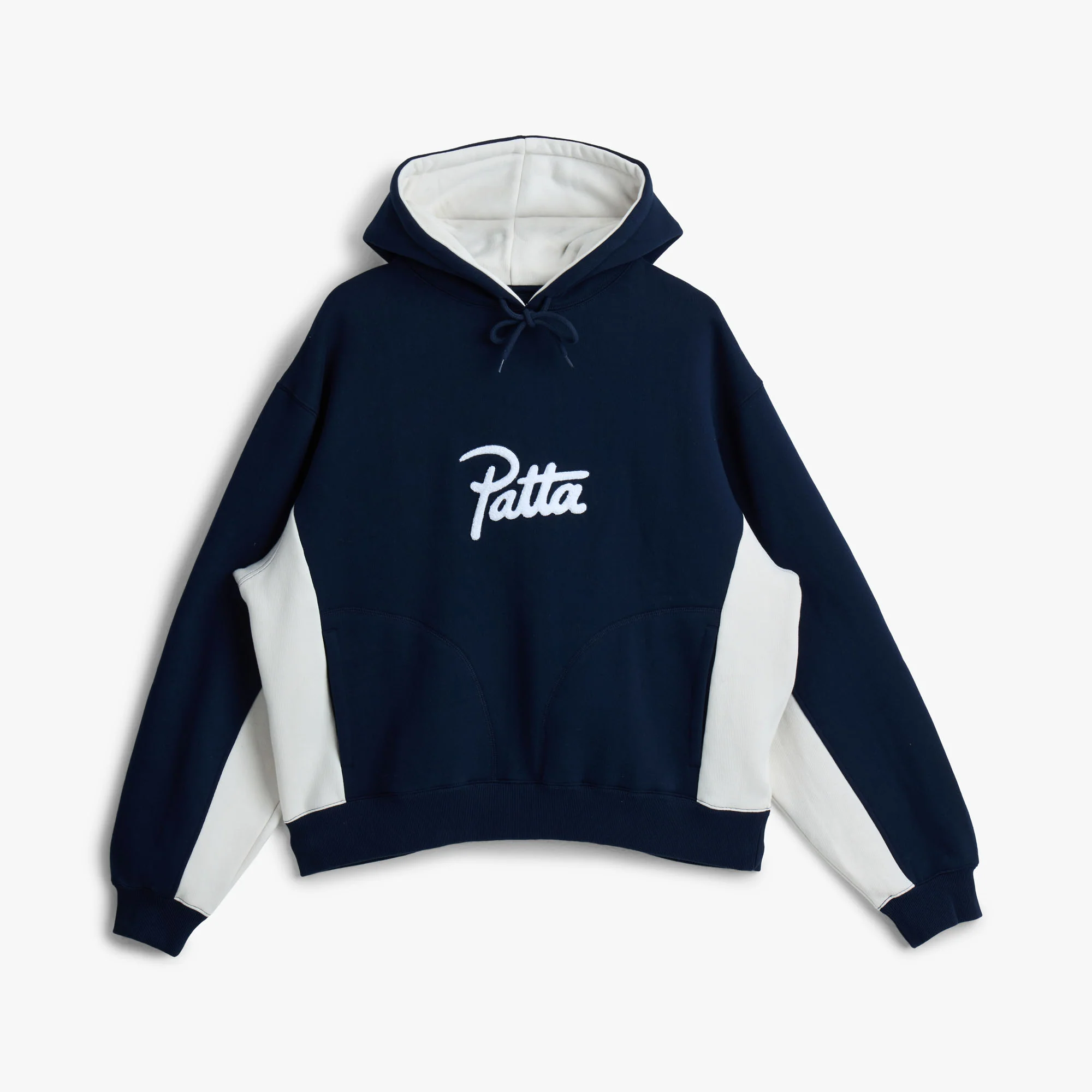 Patta Chenille Logo Hooded Sweater / Navy - Image 7