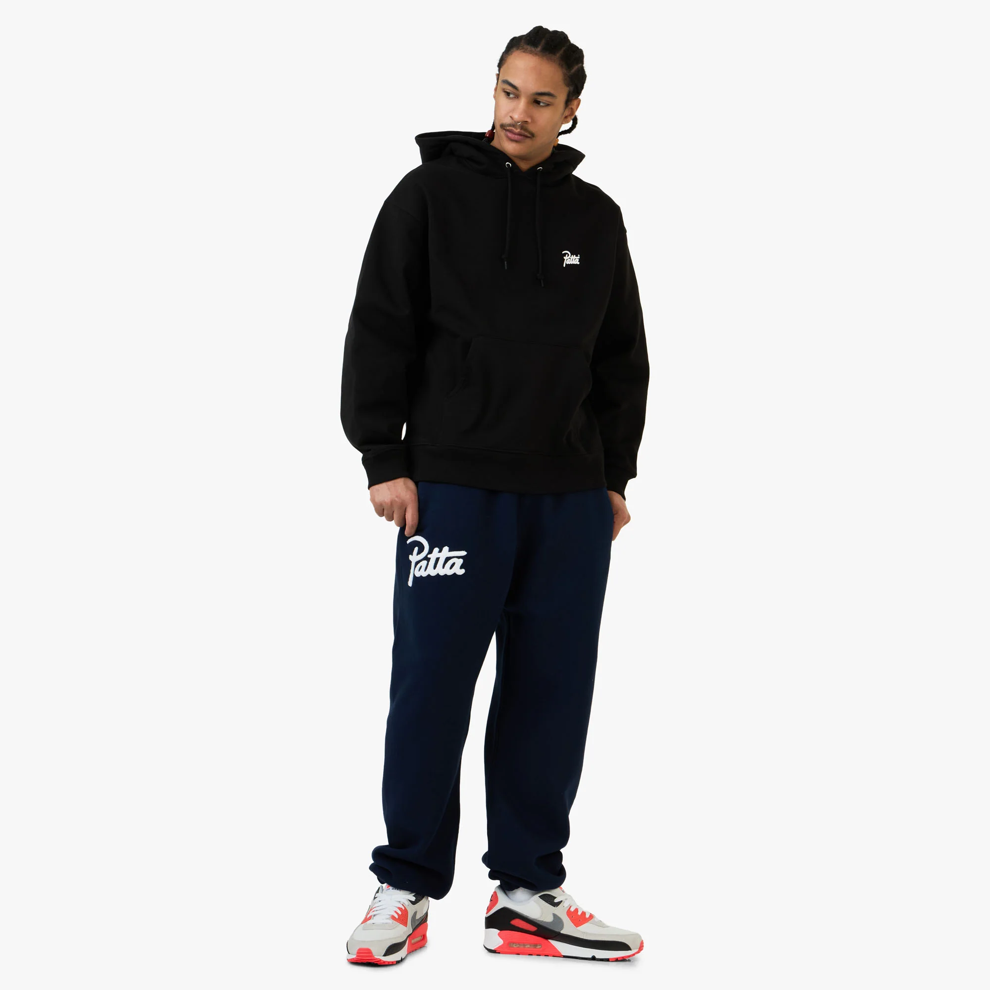 Patta Protect Yourself Hooded Sweater / Black - Image 7