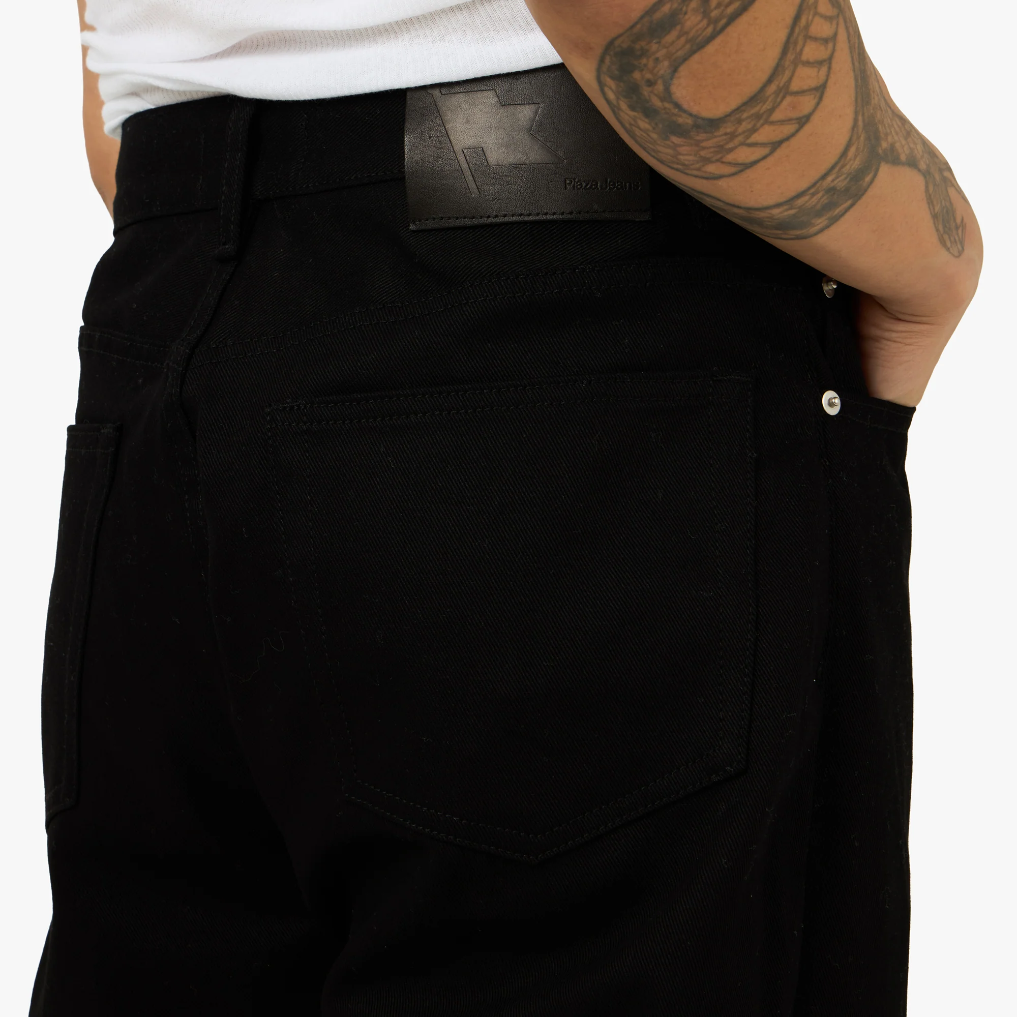 PlazaWorks Modern Wide 5 Pocket Jean Black - Image 5