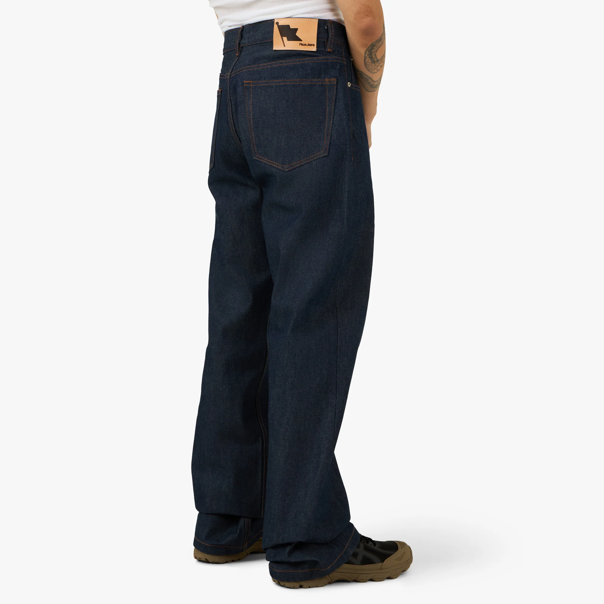 PlazaWorks Modern Wide 5 Pocket Jean Indigo Raw Selvedge - Image 3