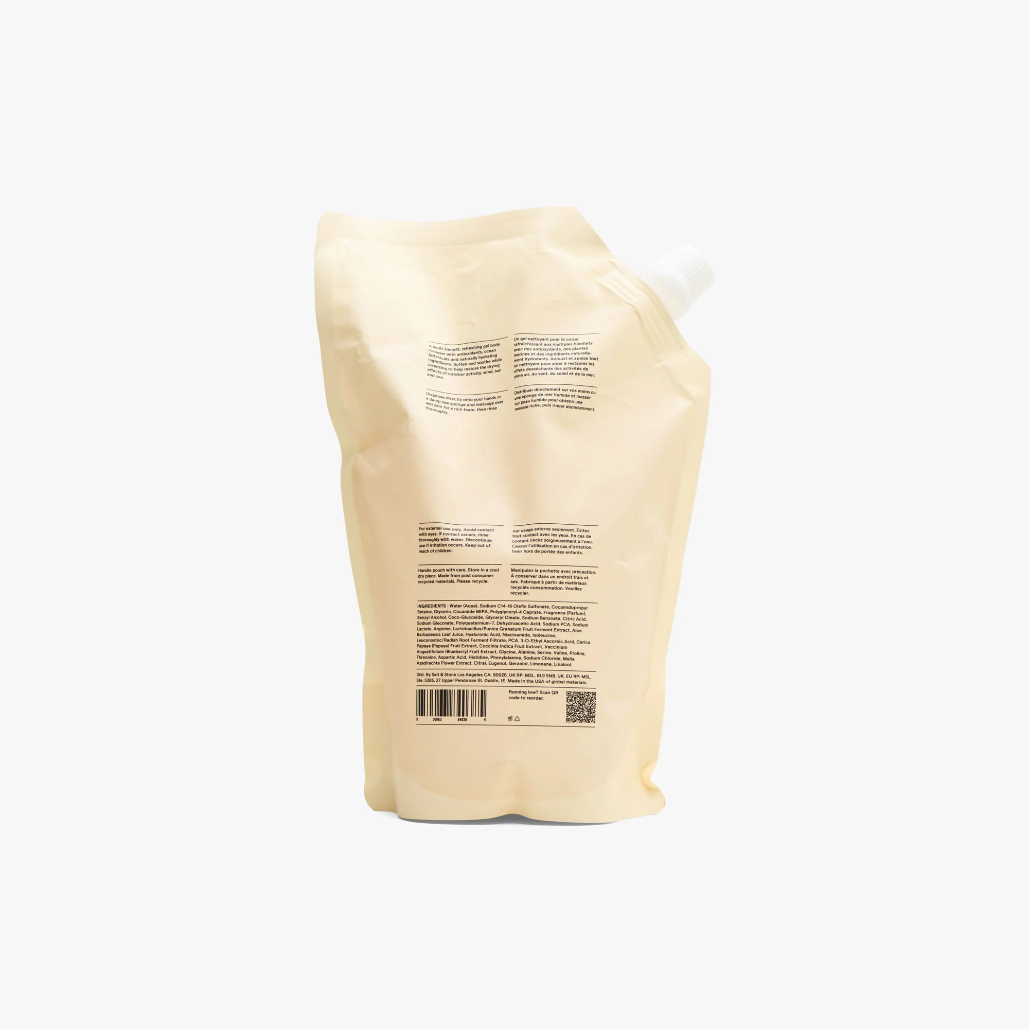 SALT & STONE Body Wash Refill Pouch / Neroli & Basil - Image 2