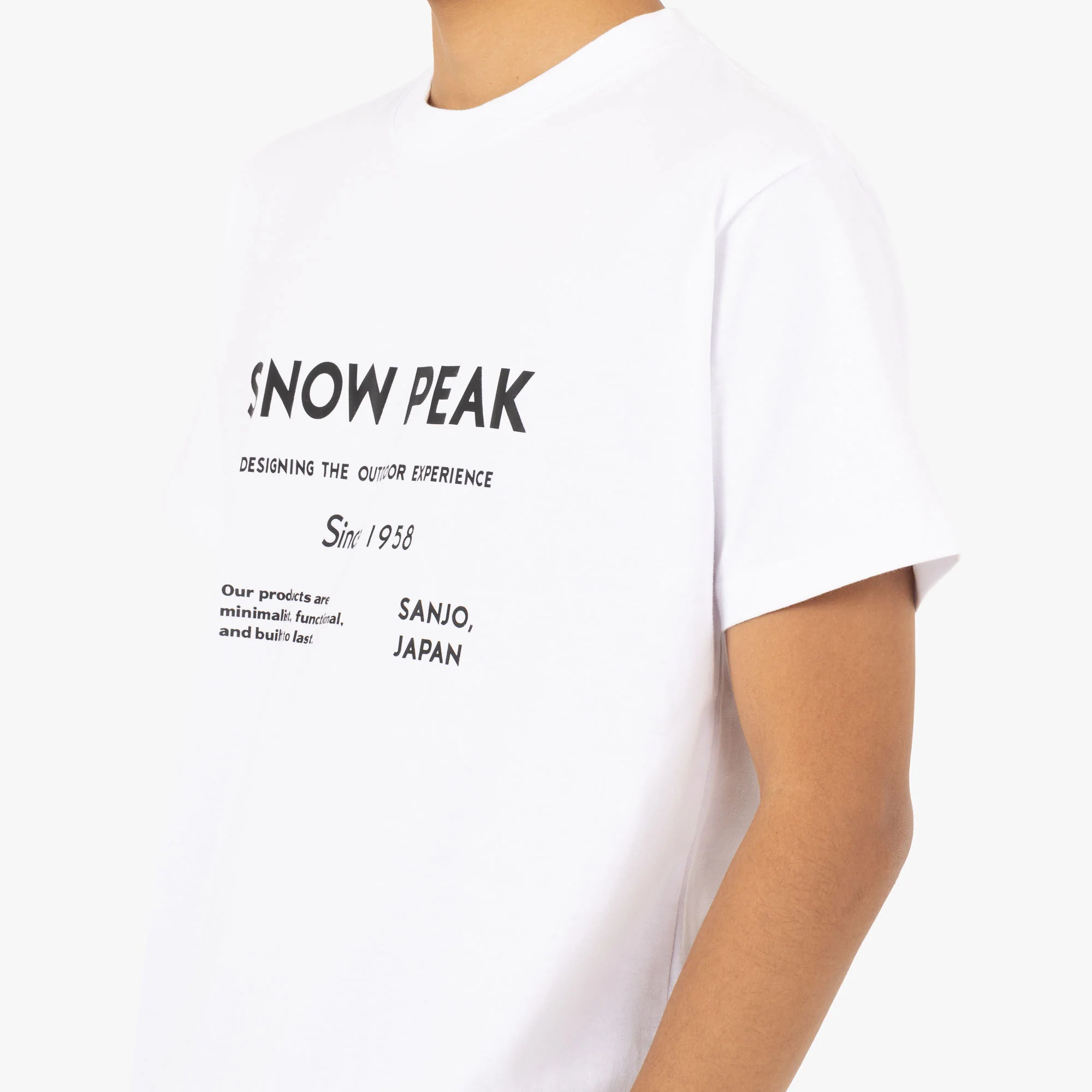 Snow Peak SP Typography T-Shirt / White - Image 4