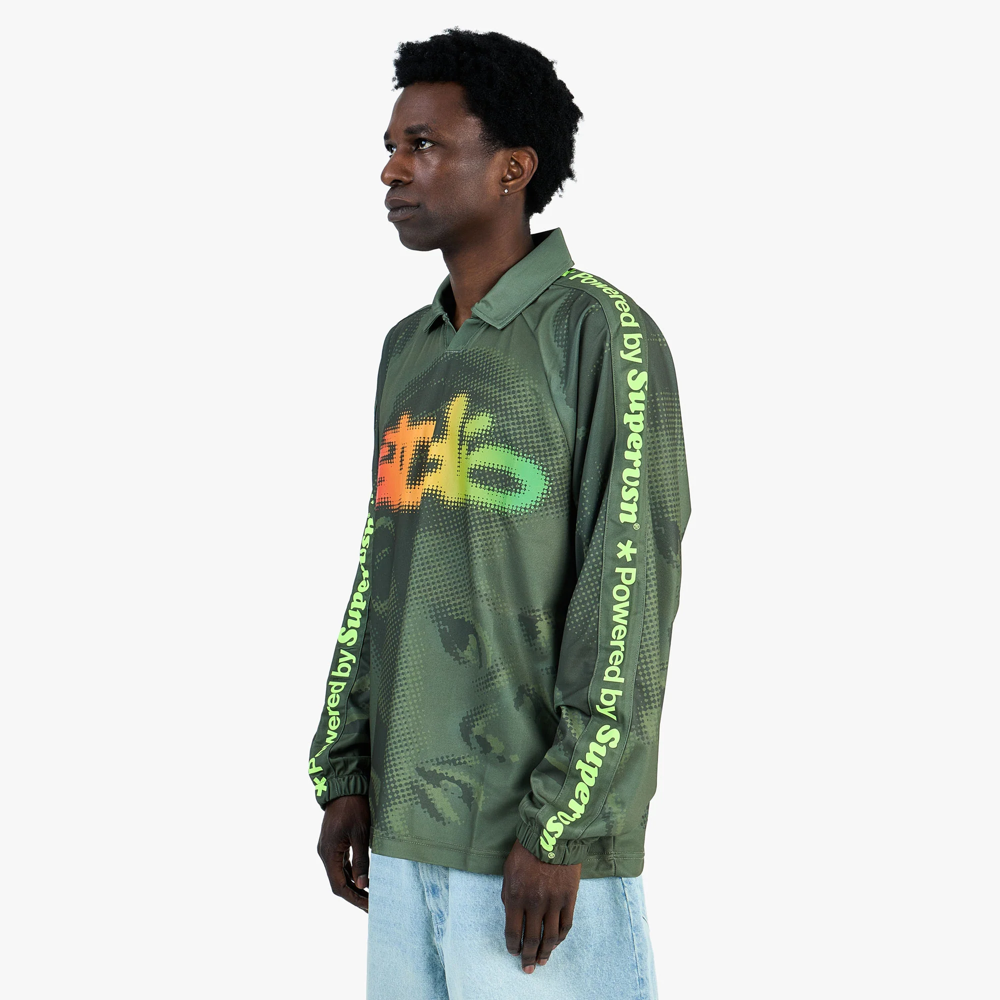 Supervsn Studio Longsleeve Soccer Jersey / Forest Green - Image 2
