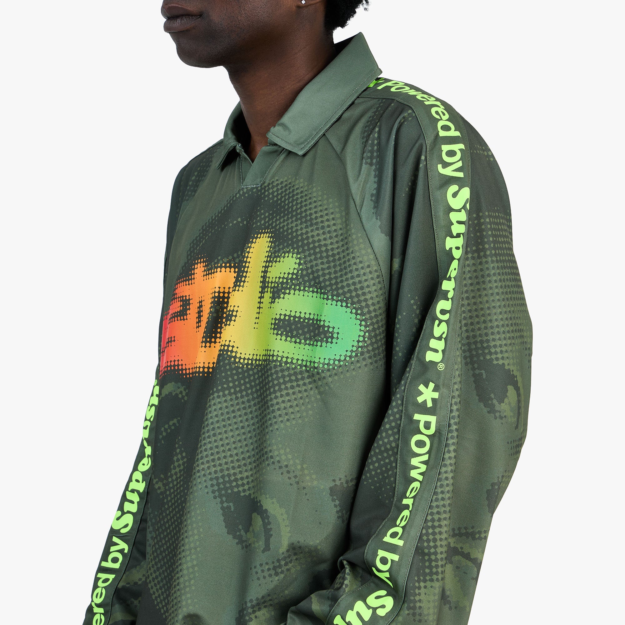Supervsn Studio Longsleeve Soccer Jersey / Forest Green - Image 4