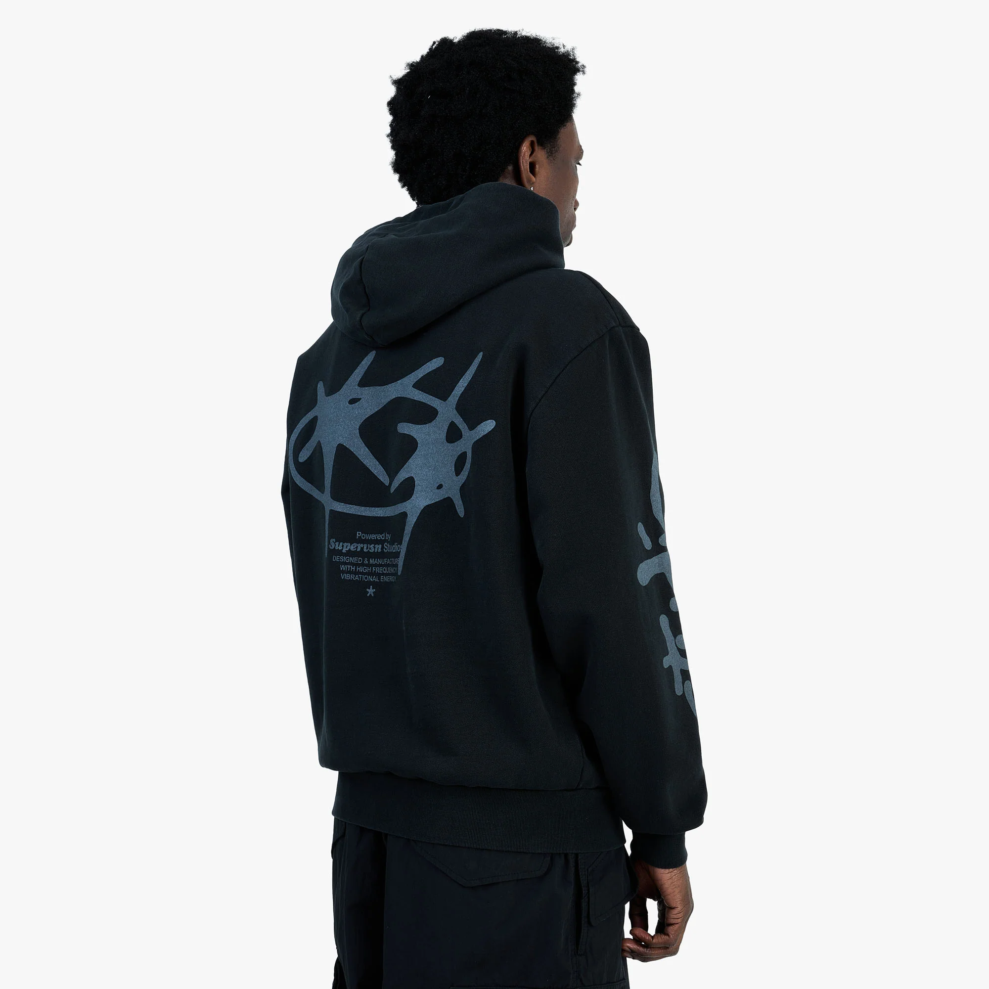 Supervsn Studio Star Hoodie / Vintage Black - Image 3