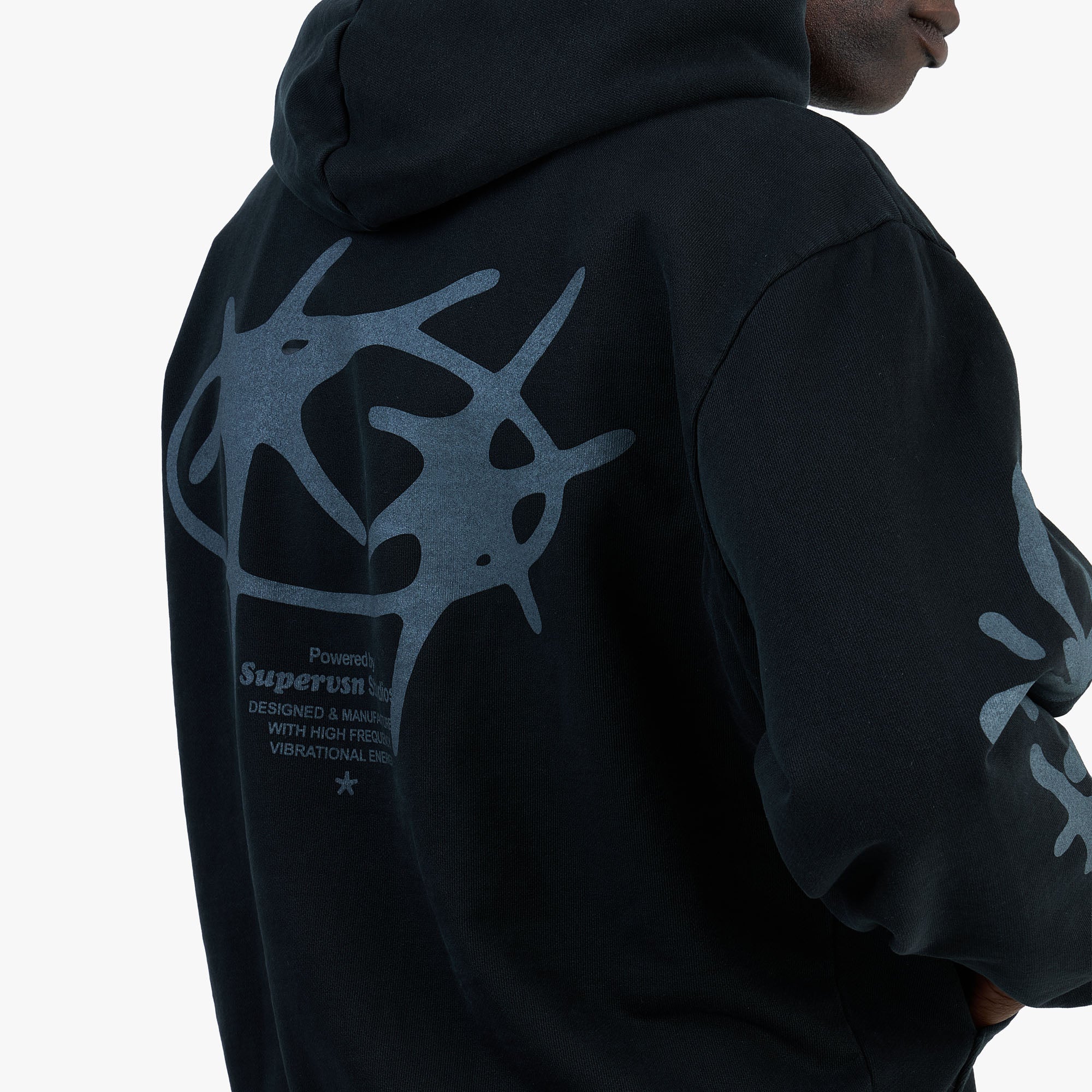 Supervsn Studio Star Hoodie / Vintage Black - Image 5
