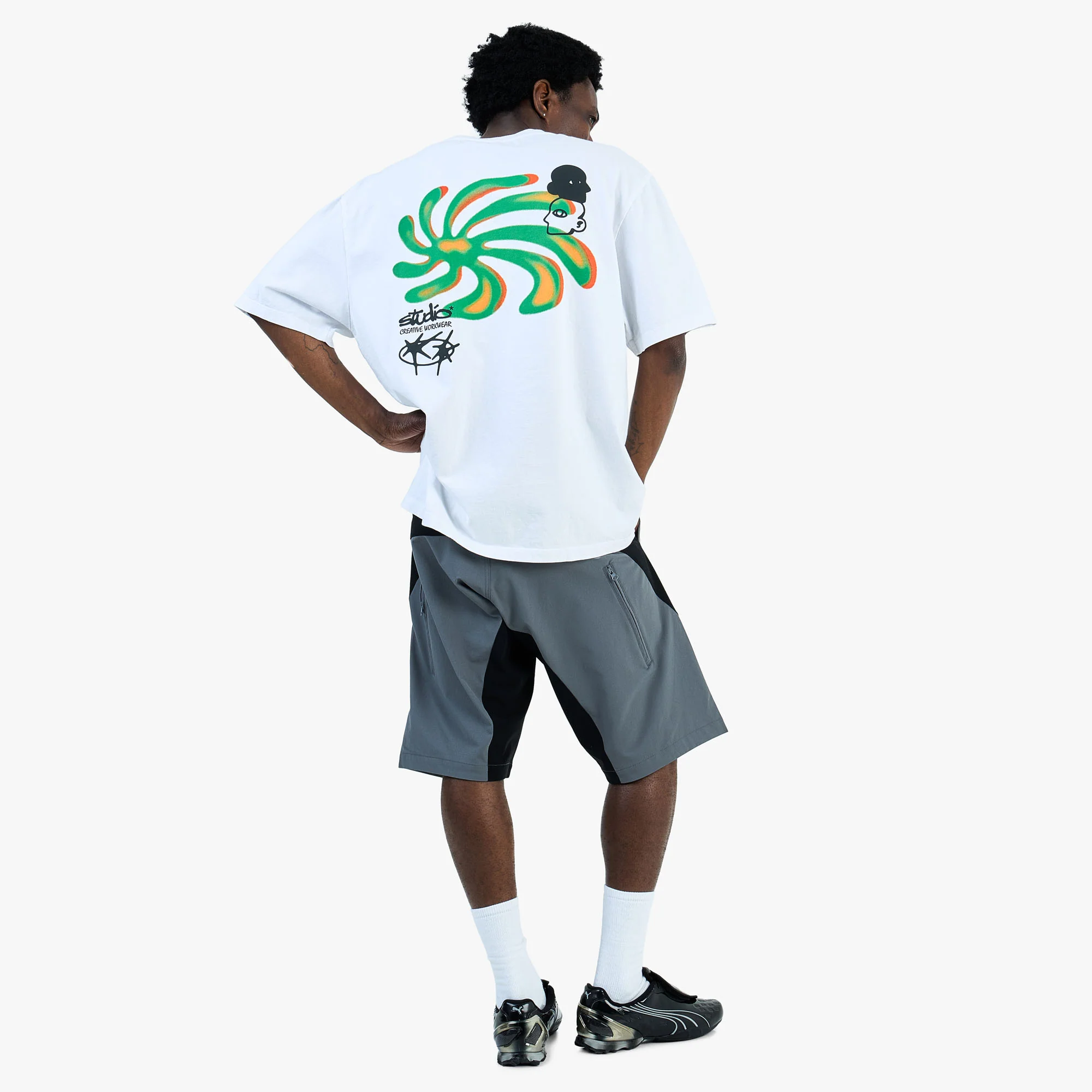 Supervsn Studio Wheel T-Shirt / White - Image 7