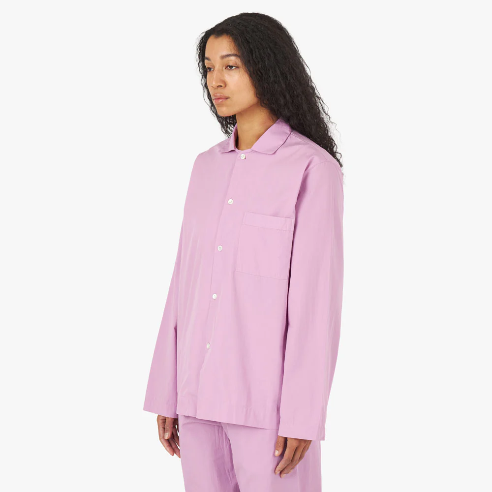 Tekla Poplin Long Sleeve Shirt / Purple Pink - Image 2