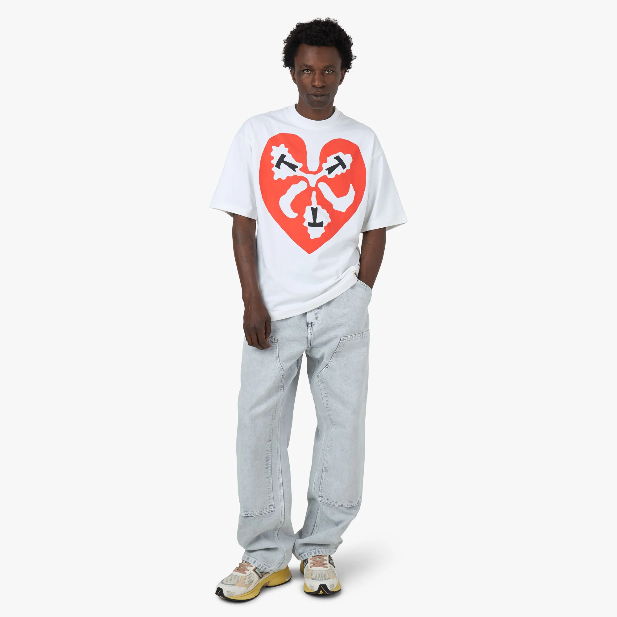 The Trilogy Tapes TTT Heart T-Shirt / White - Image 6