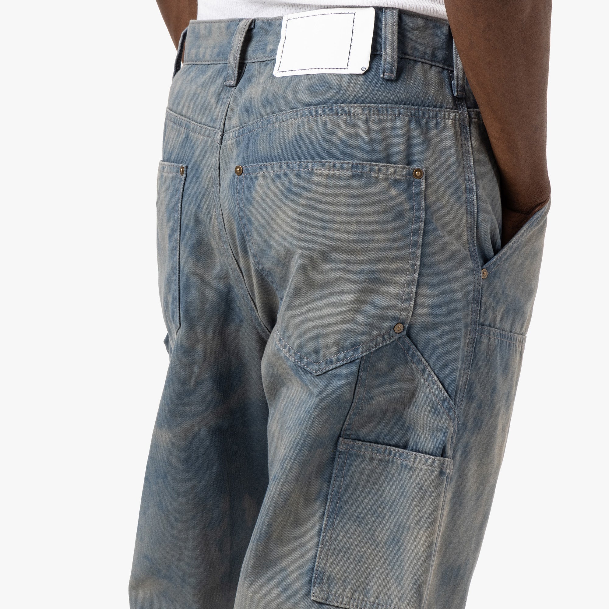 thisisneverthat Bleached Double Knee Pant / Blue - Image 5