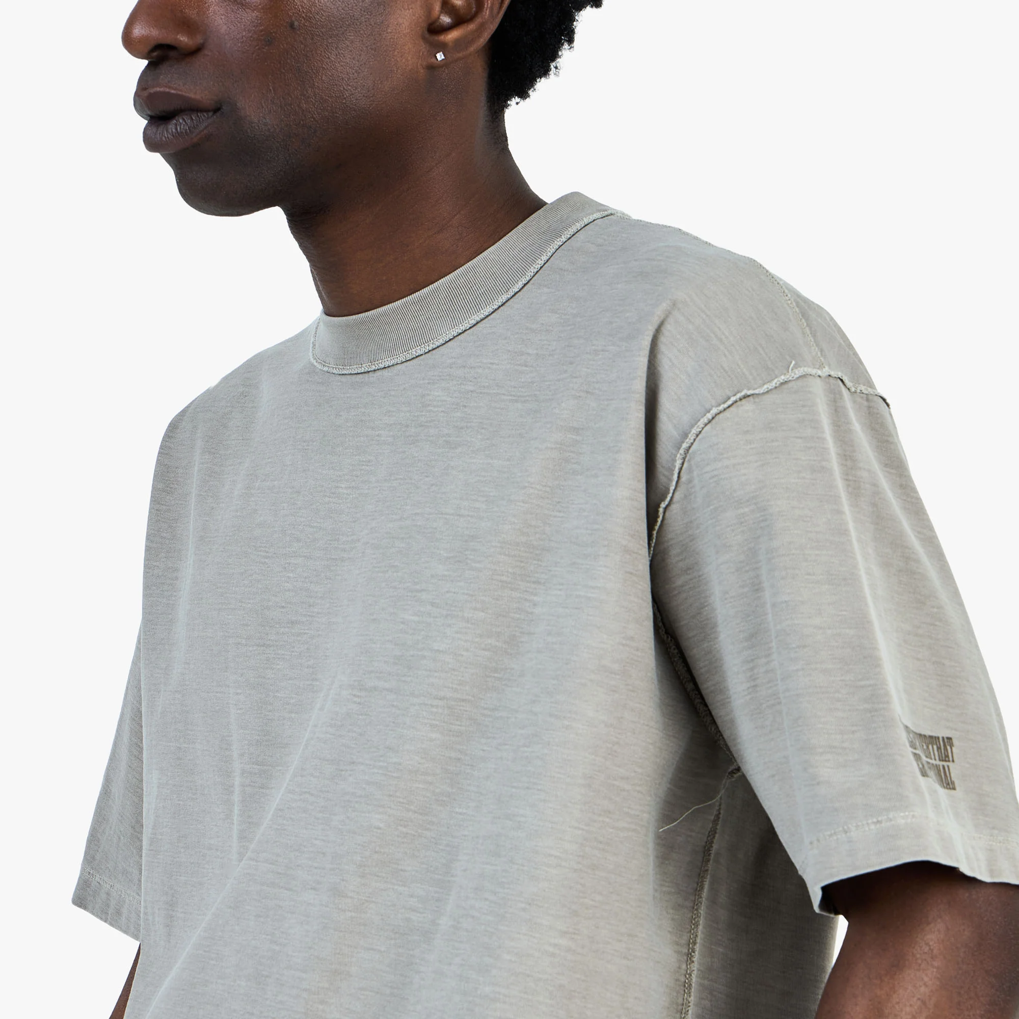 thisisneverthat Overdyed Reverse T-Shirt / Desert Grey - Image 4