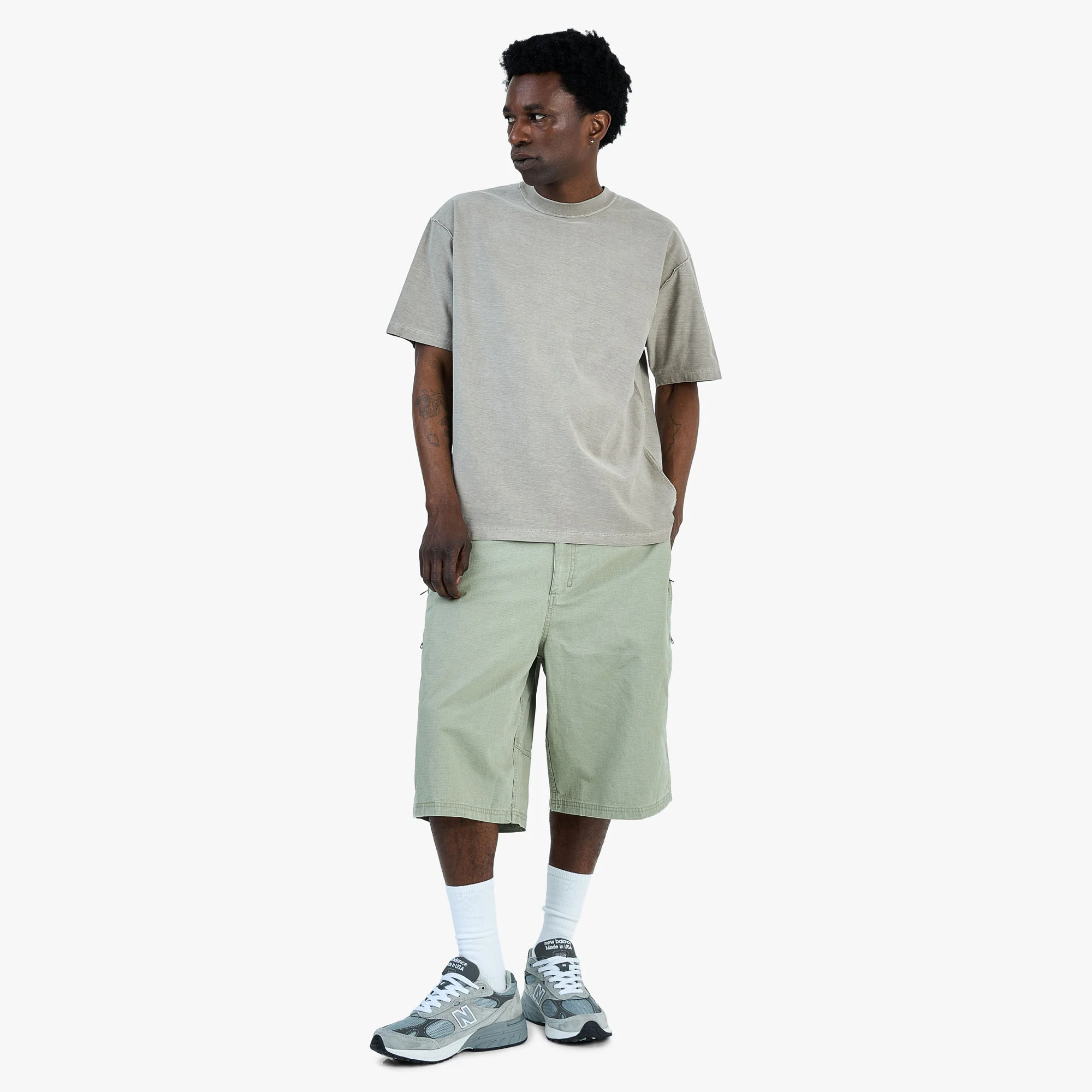 thisisneverthat Overdyed Reverse T-Shirt / Desert Grey - Image 6
