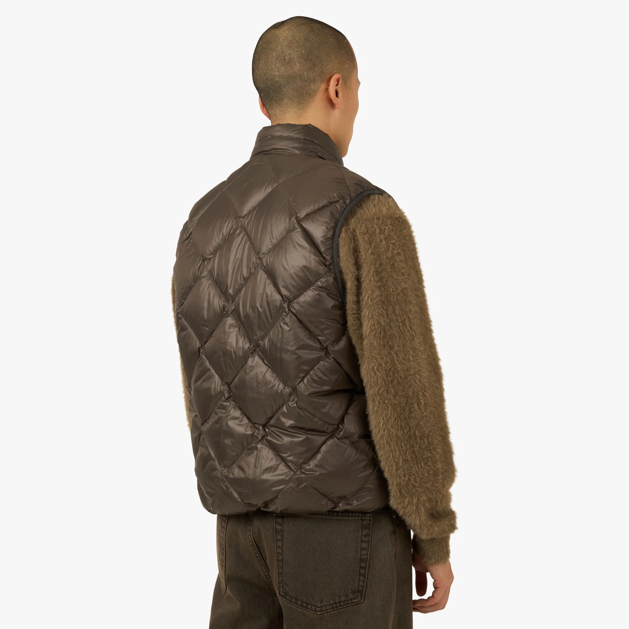thisisneverthat PERTEX Light Down Vest Brown - Image 3