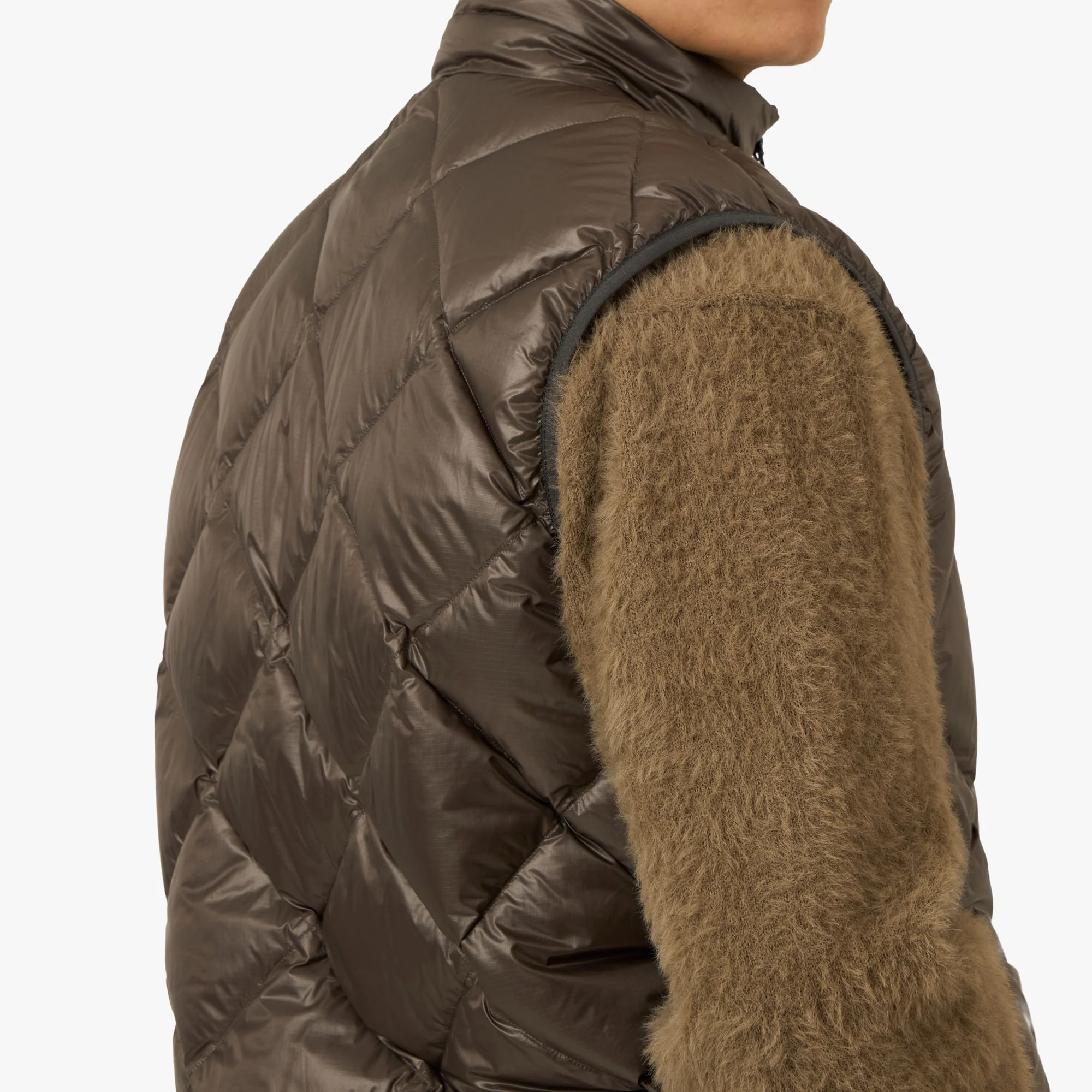 thisisneverthat PERTEX Light Down Vest Brown - Image 5