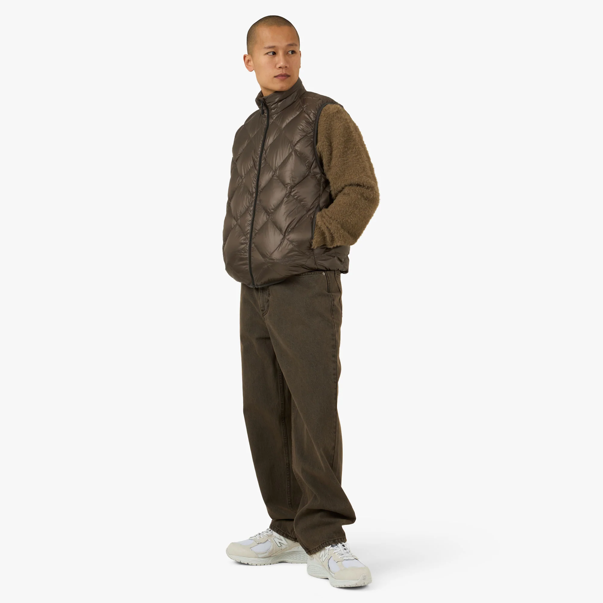 thisisneverthat PERTEX Light Down Vest Brown - Image 6