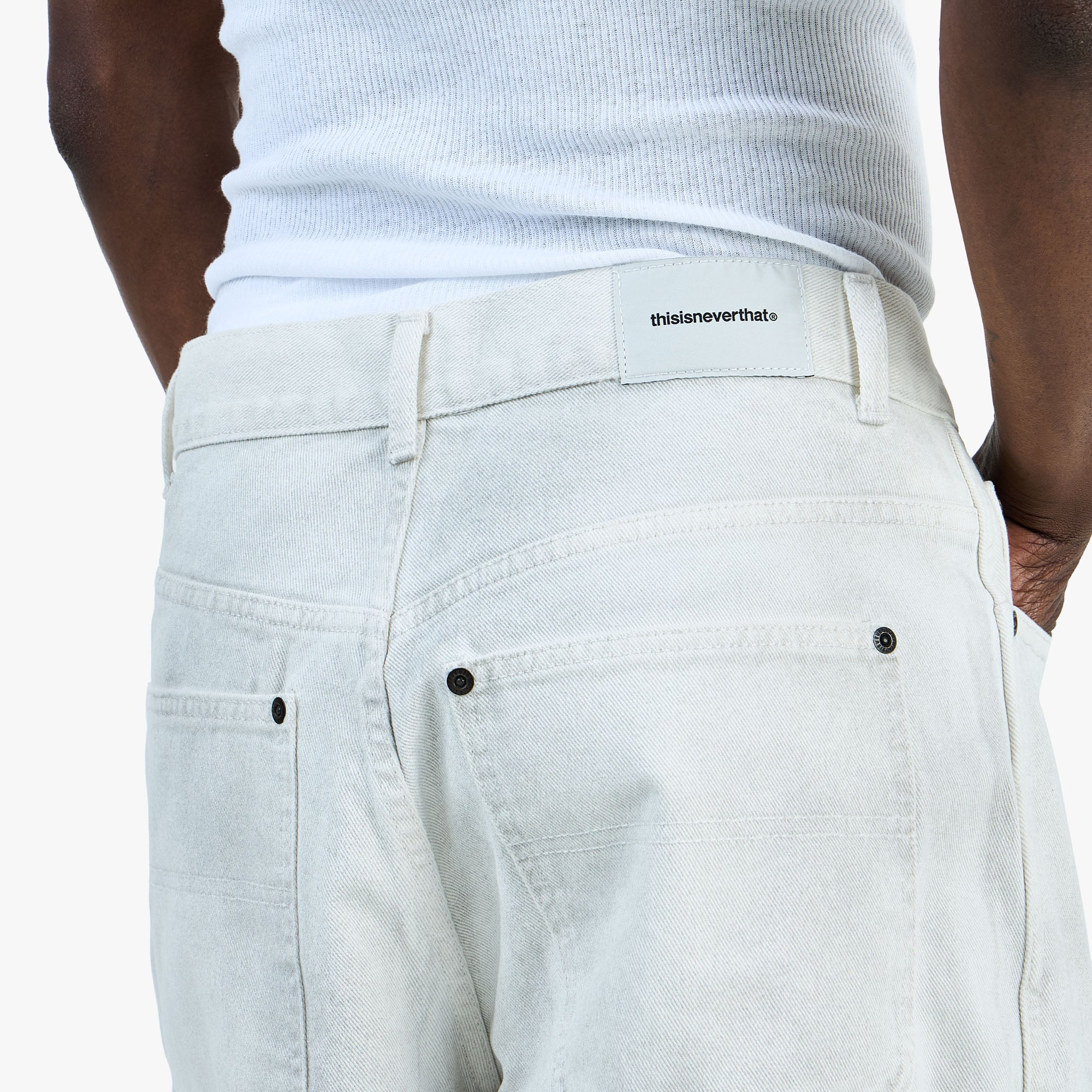 thisisneverthat Relaxed Painter Short / White - Image 5