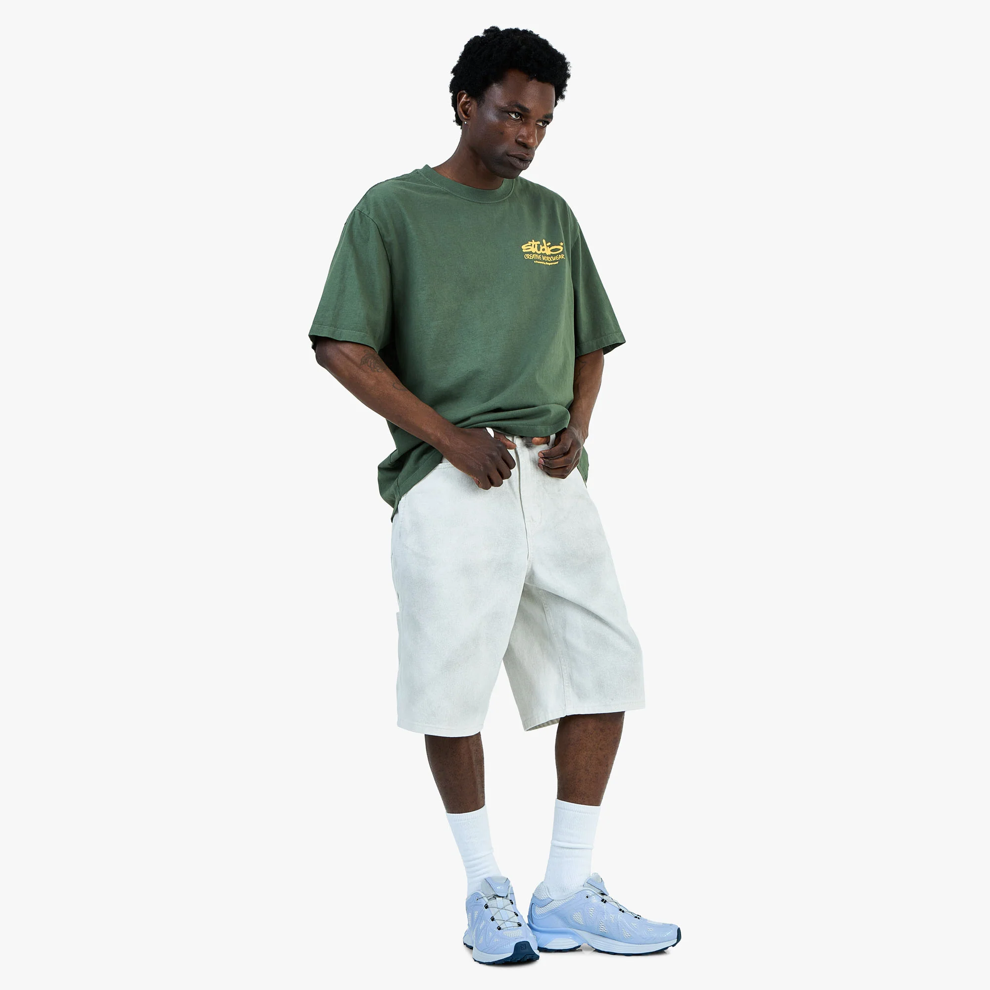 thisisneverthat Relaxed Painter Short / White - Image 6
