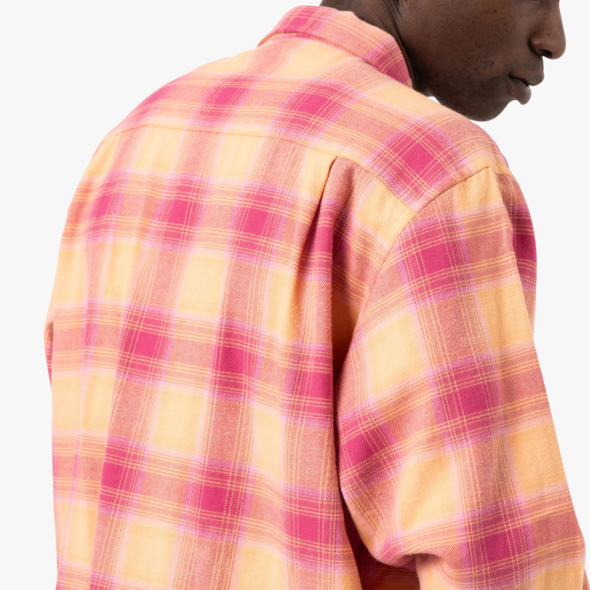 thisisneverthat Shadow Plaid Flannel Shirt / Pink - Image 5