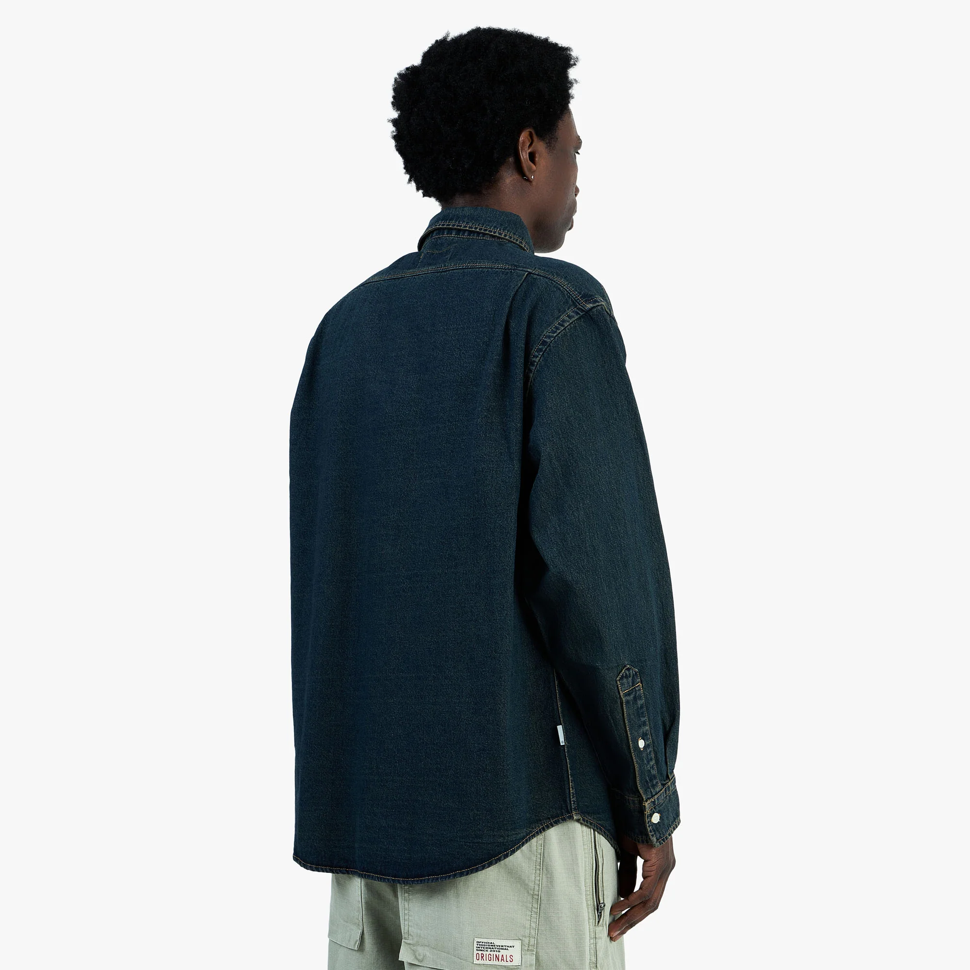 thisisneverthat Washed Denim Shirt Dusty Mud - Image 3