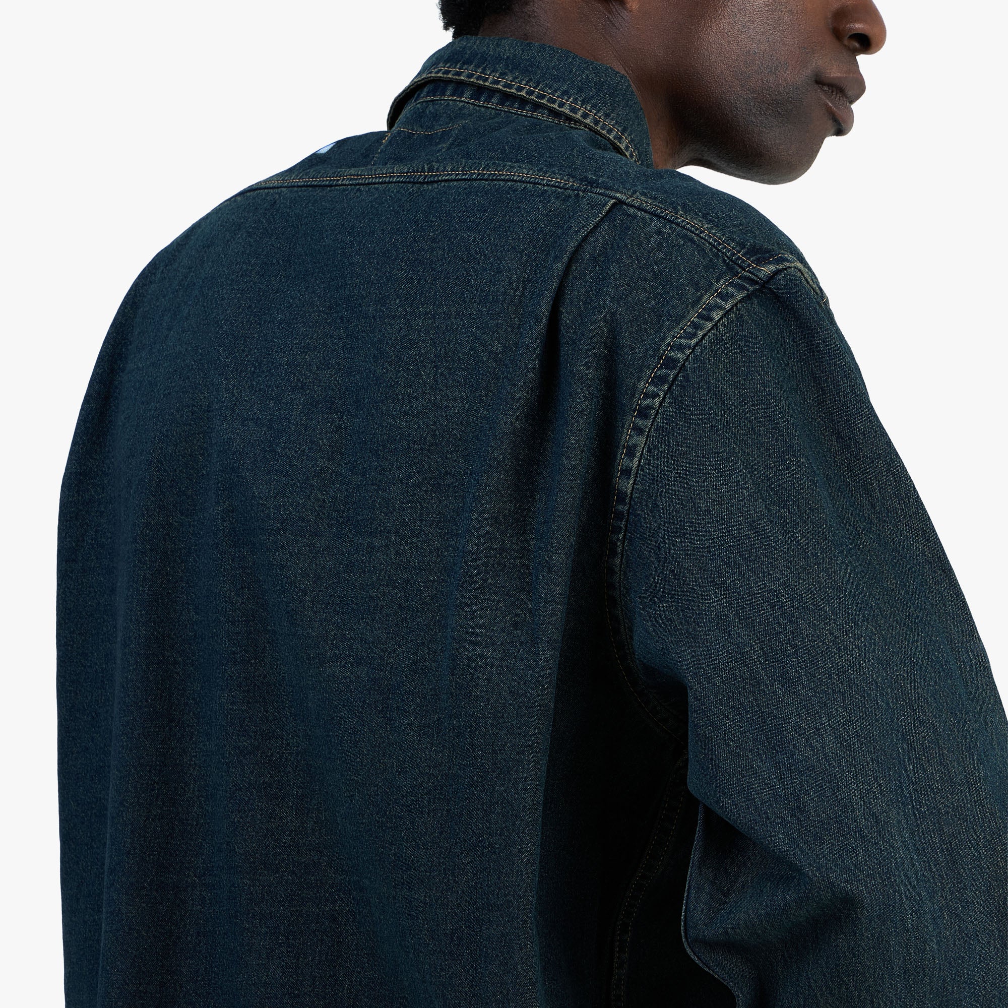 thisisneverthat Washed Denim Shirt Dusty Mud - Image 5