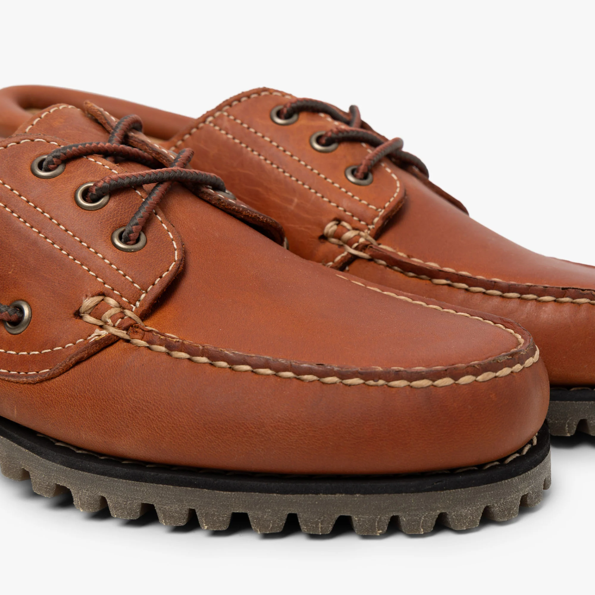 Timberland Authentic 3-Eye Boat Shoe / Orange Full Grain - Image 7