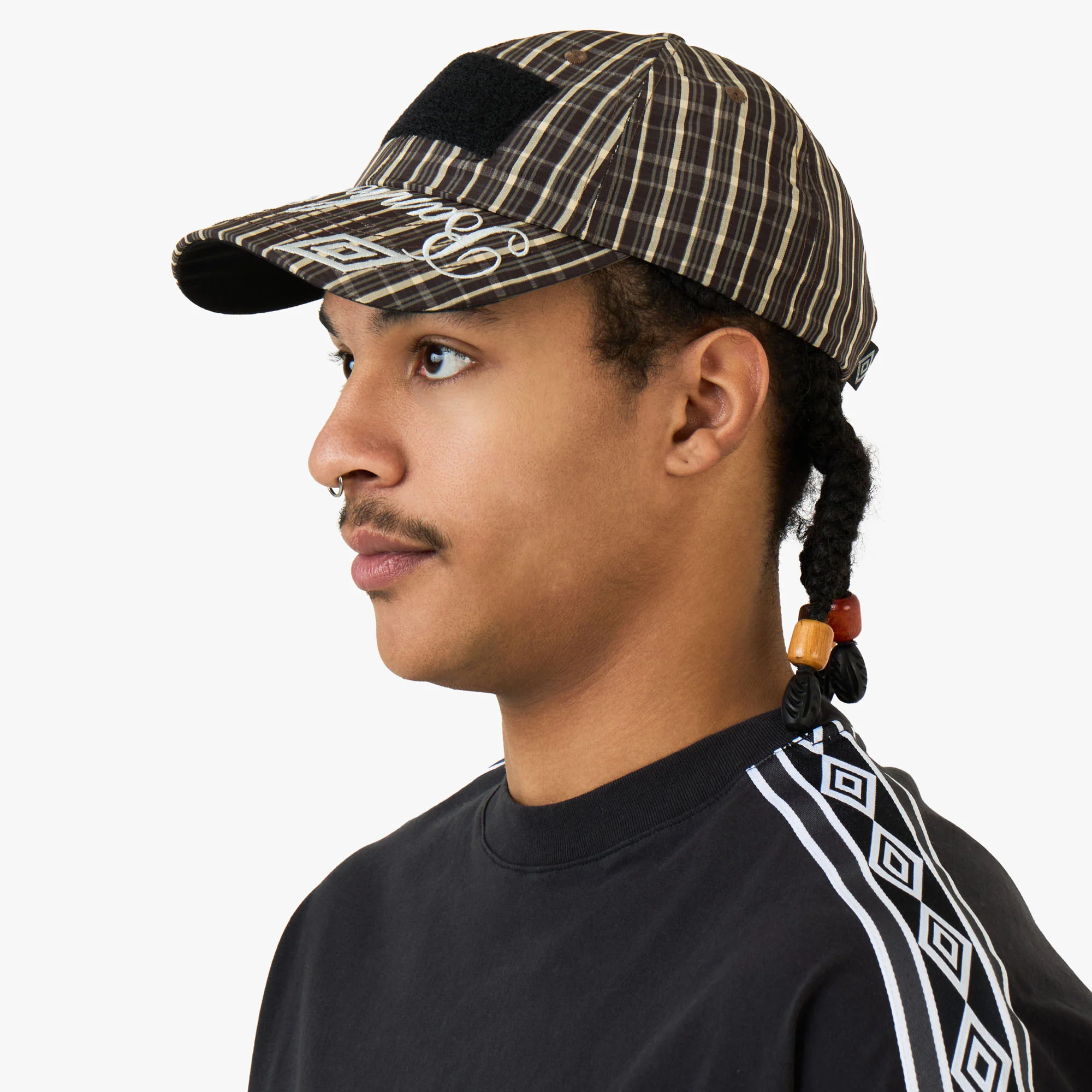 Umbro Check Hazard Cap Beige / Dark Brown - Image 2
