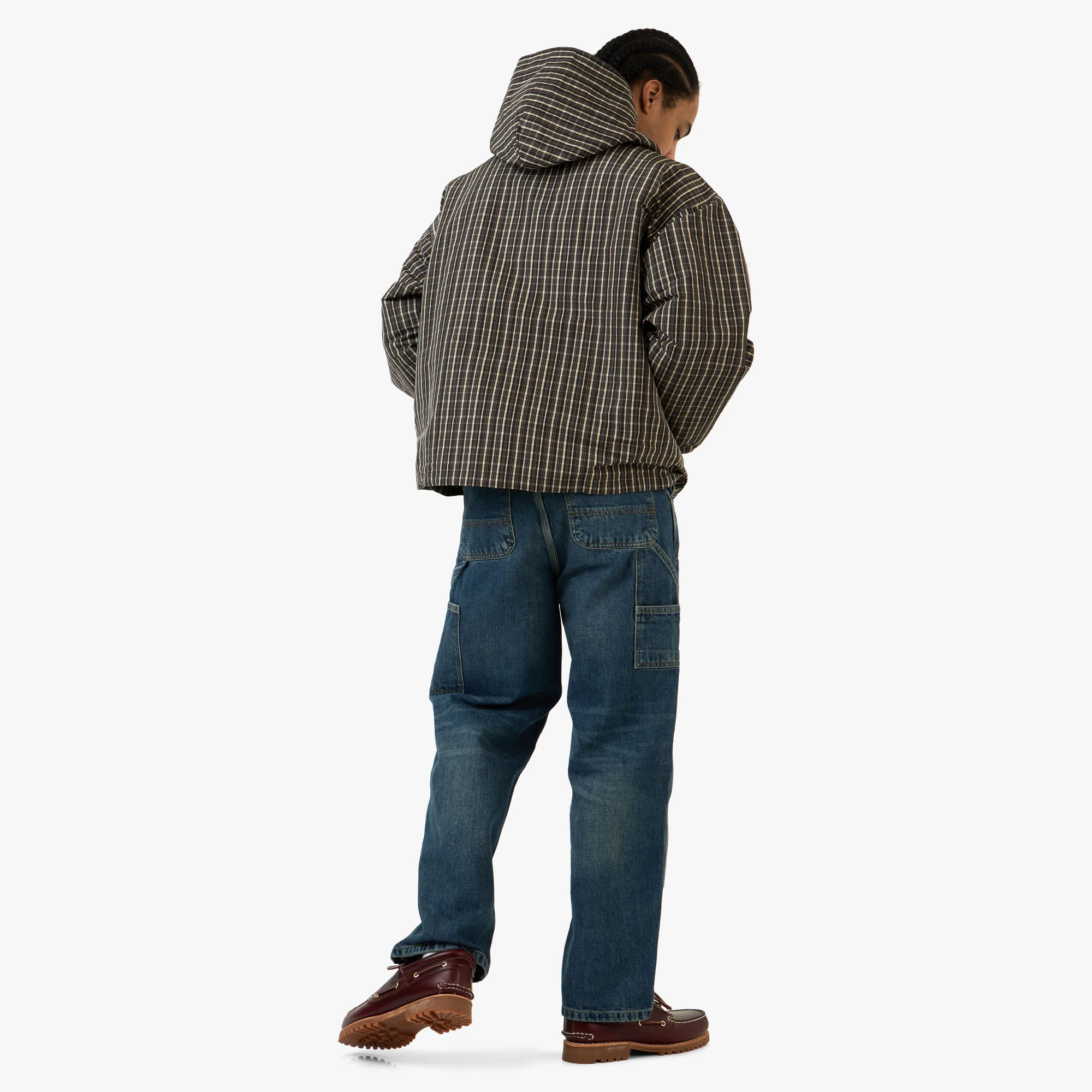 Umbro Checked Masked Anorak Beige / Dark Brown - Image 8